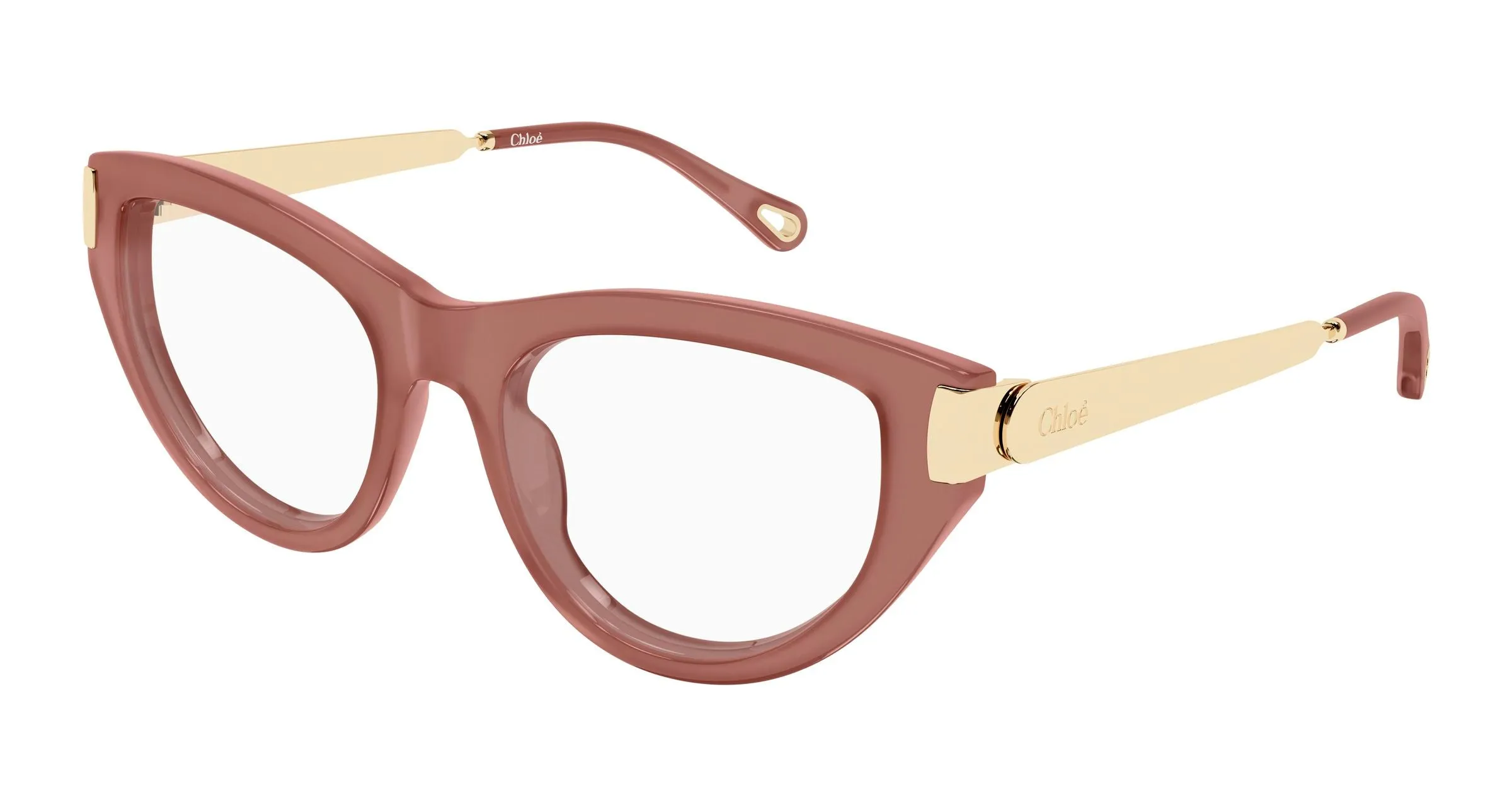 Chloé CH0352O 004 Montature da vista Acetato Rosa Trasparente Cat Eye - immagine 1