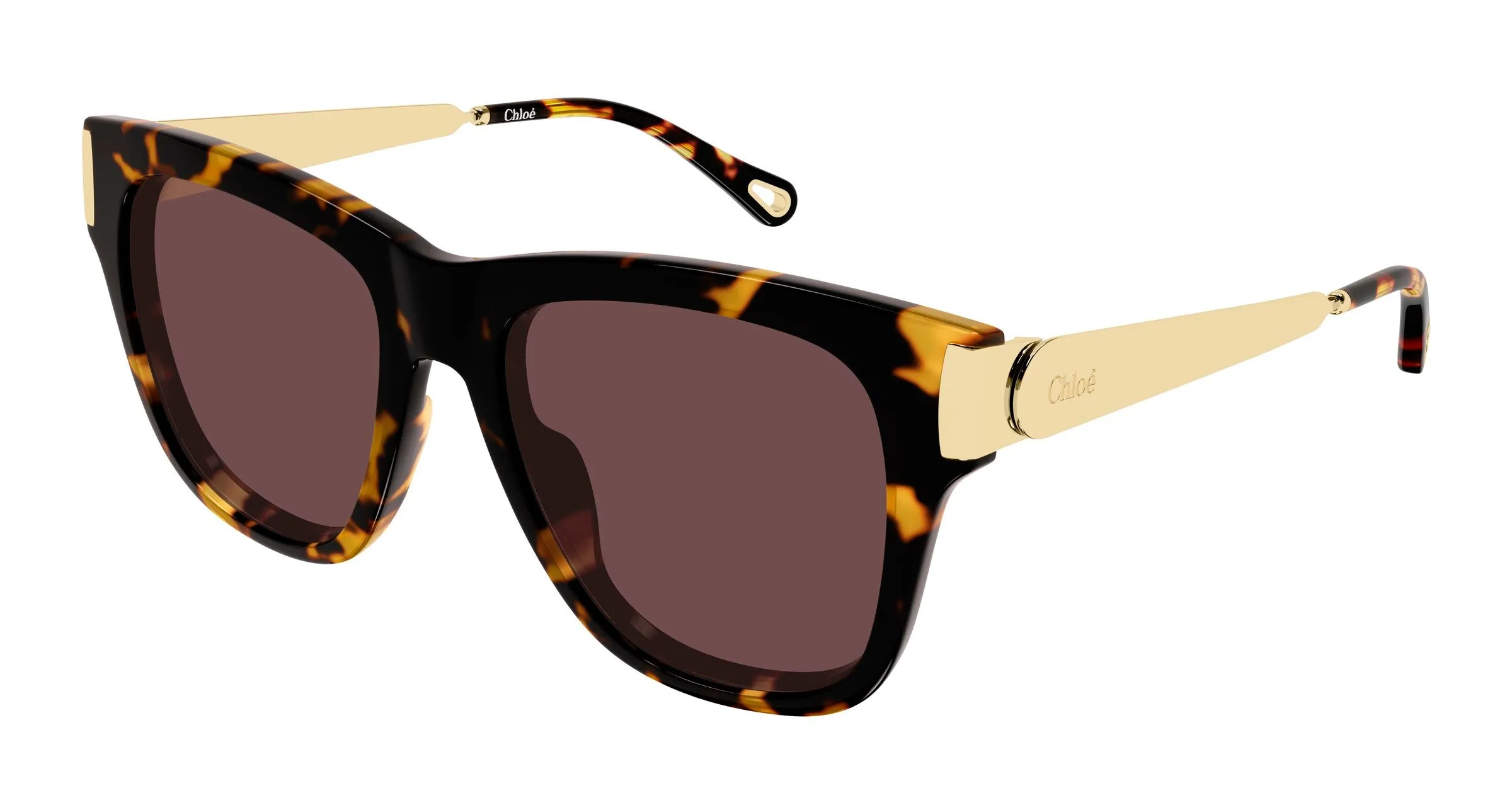 Chloé CH0349S 003 Occhiali da sole Acetato Havana Viola Cat Eye - immagine 1