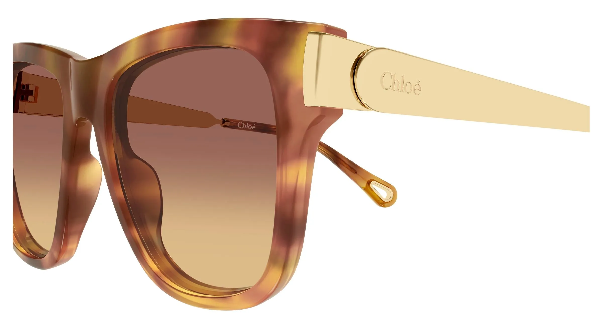 Chloé CH0349S 002 Occhiali da sole Acetato Havana Marrone Cat Eye - immagine 3