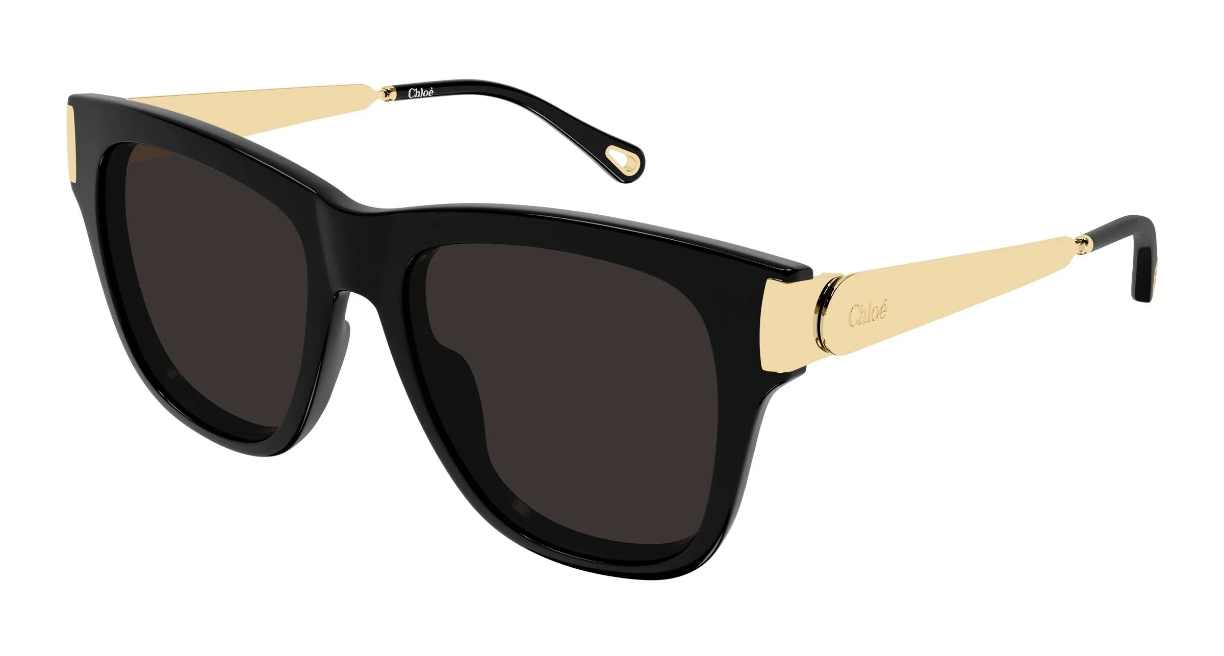 Chloé CH0349S 001 Occhiali da sole Acetato Nero Grigio Cat Eye - immagine 1