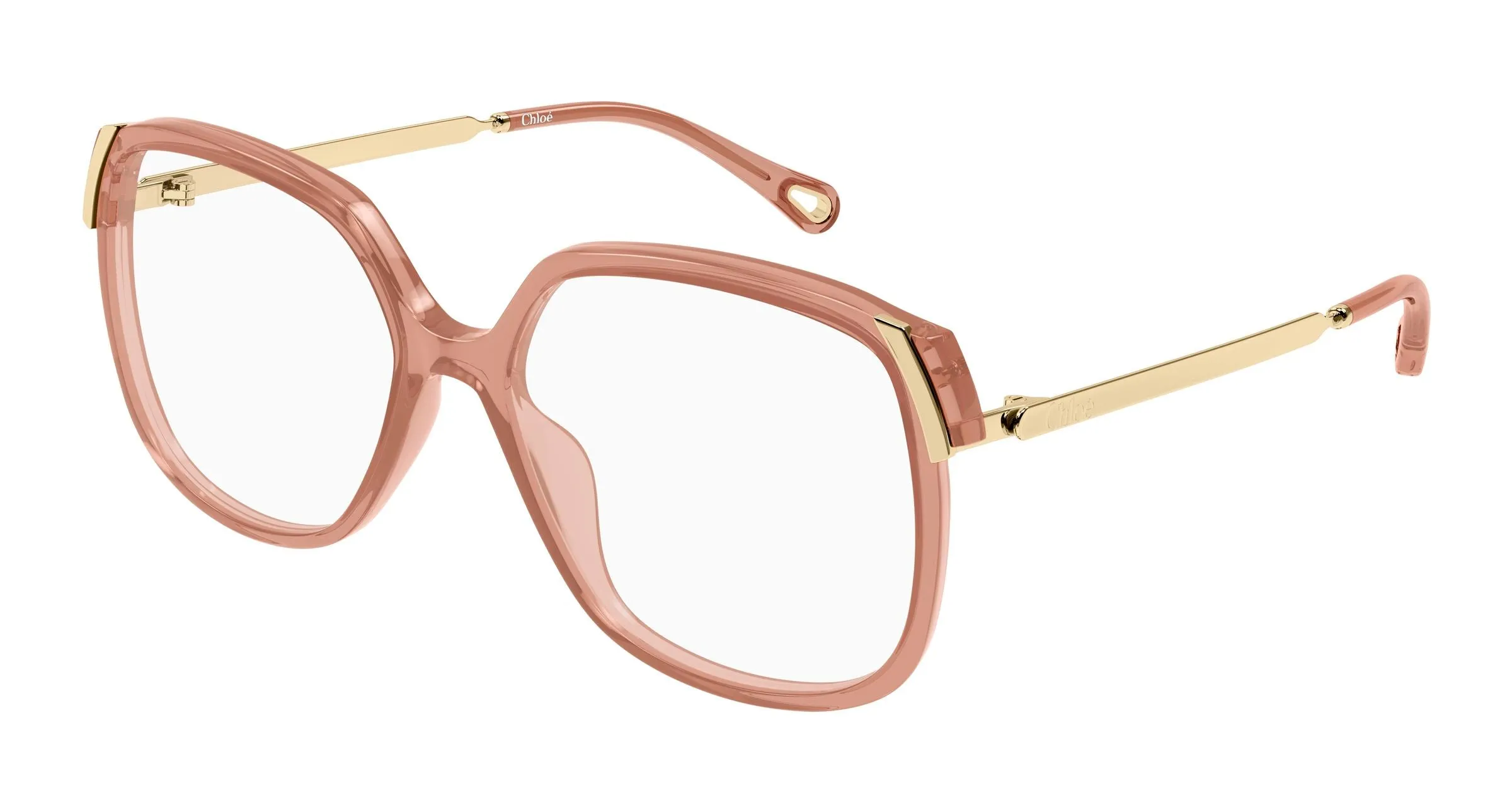 Chloé CH0287O 009 Montature da vista Acetato Marrone Trasparente Squadrata - immagine 1
