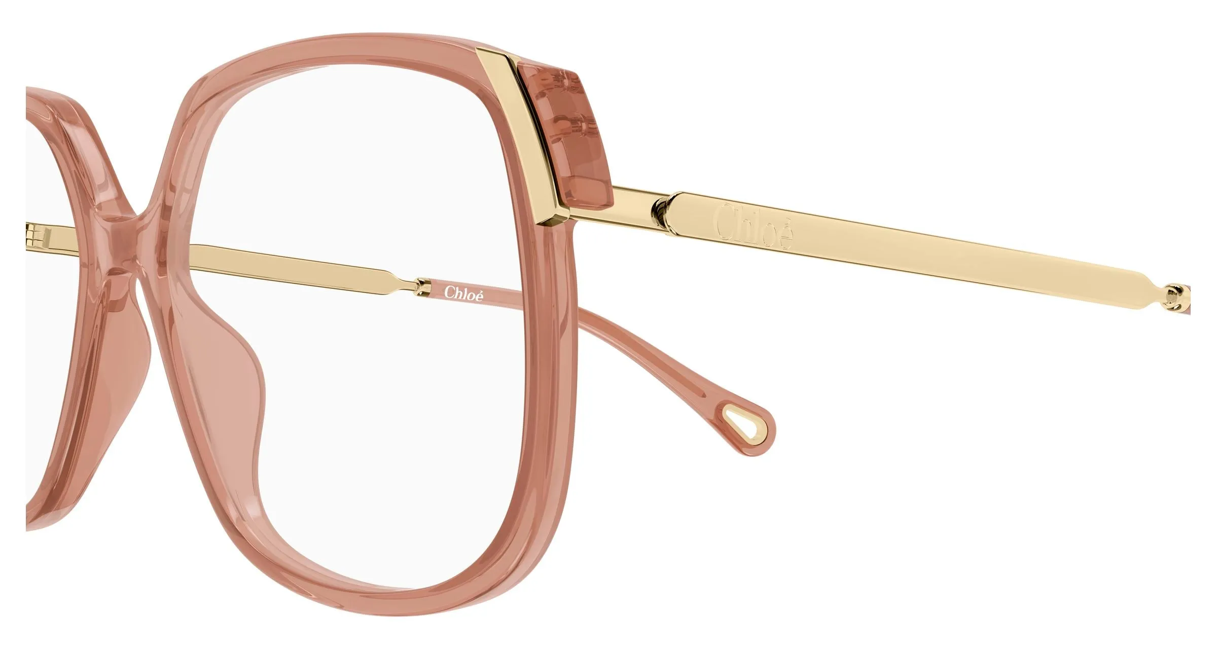 Chloé CH0287O 009 Montature da vista Acetato Marrone Trasparente Squadrata - immagine 3