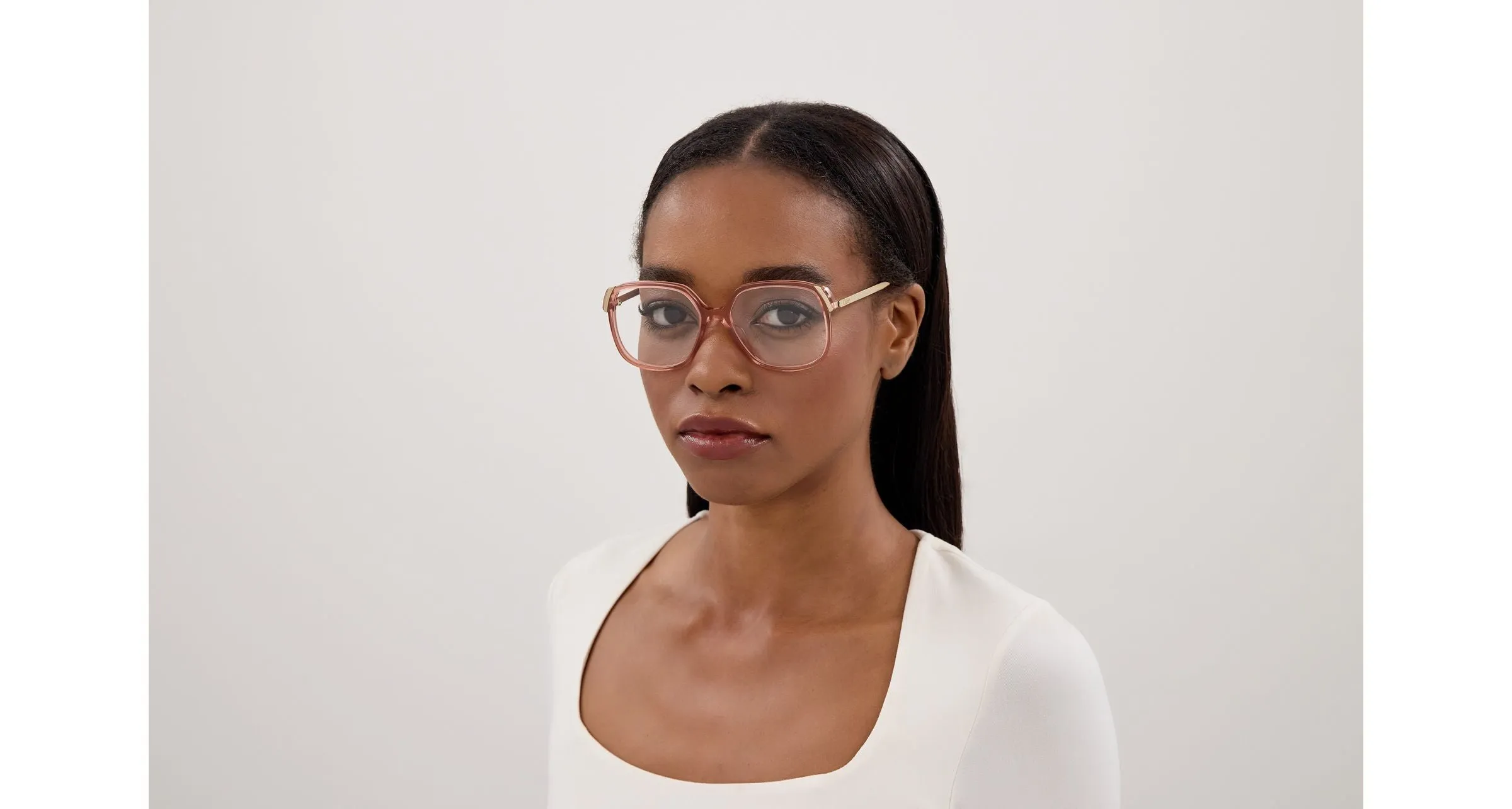 Chloé CH0287O 009 Montature da vista Acetato Marrone Trasparente Squadrata - immagine 4