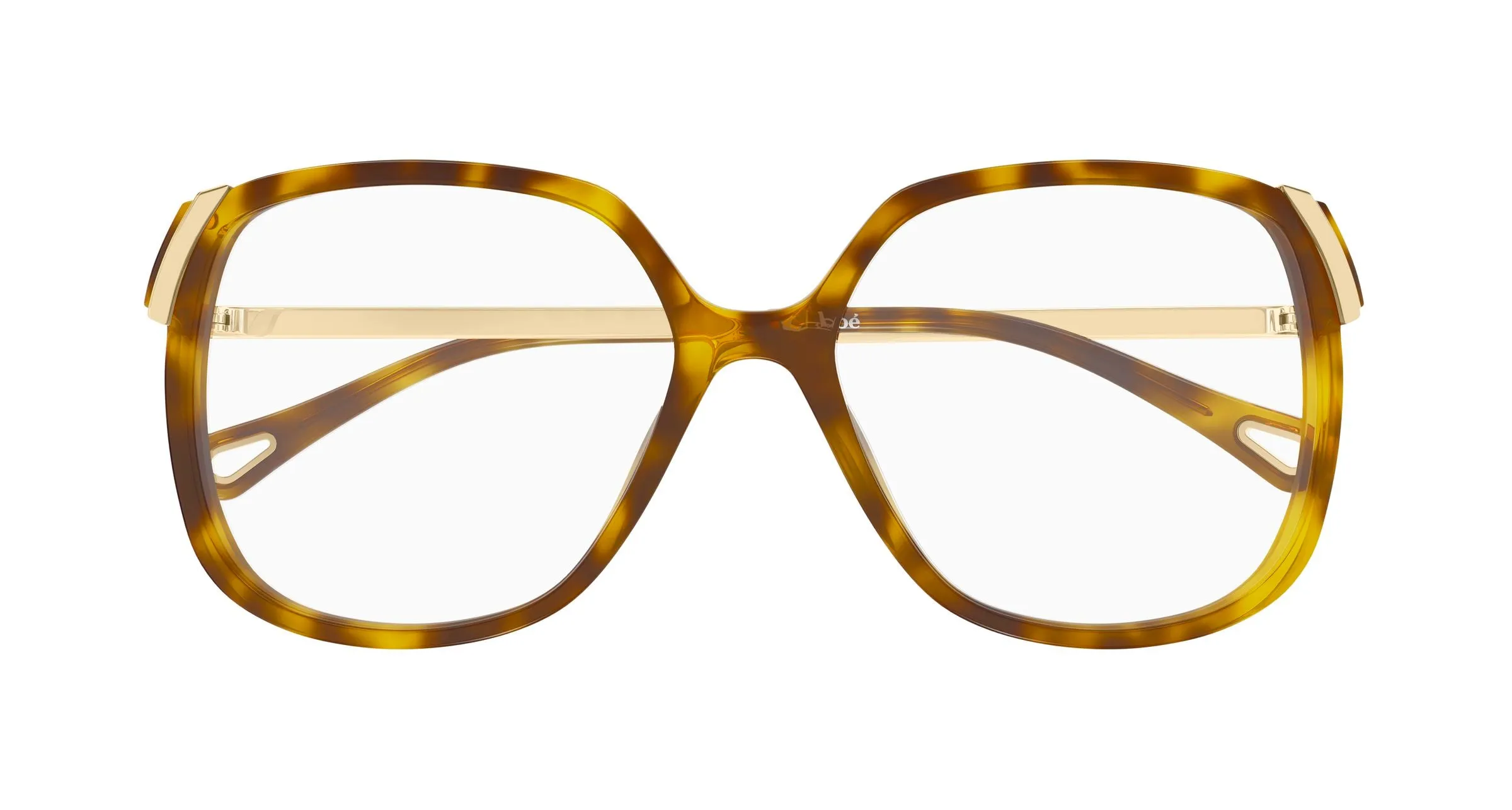 Chloé CH0287O 008 Montature da vista Acetato Havana Trasparente Squadrata - immagine 2