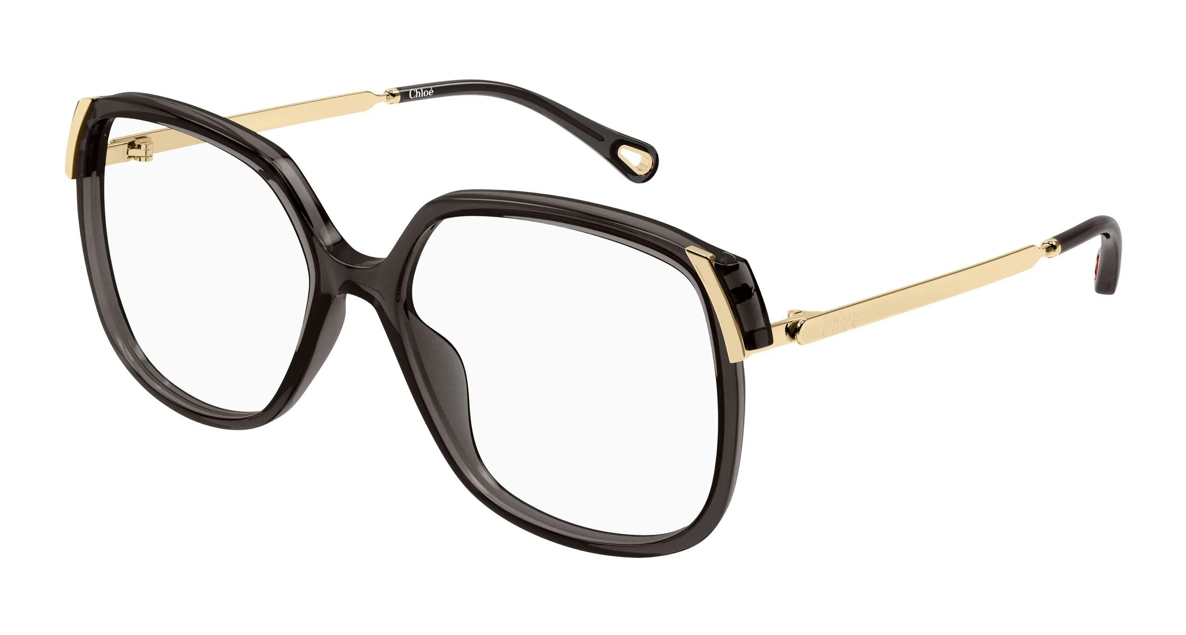 Chloé CH0287O 006 Montature da vista Acetato Grigio Trasparente Squadrata - immagine 1