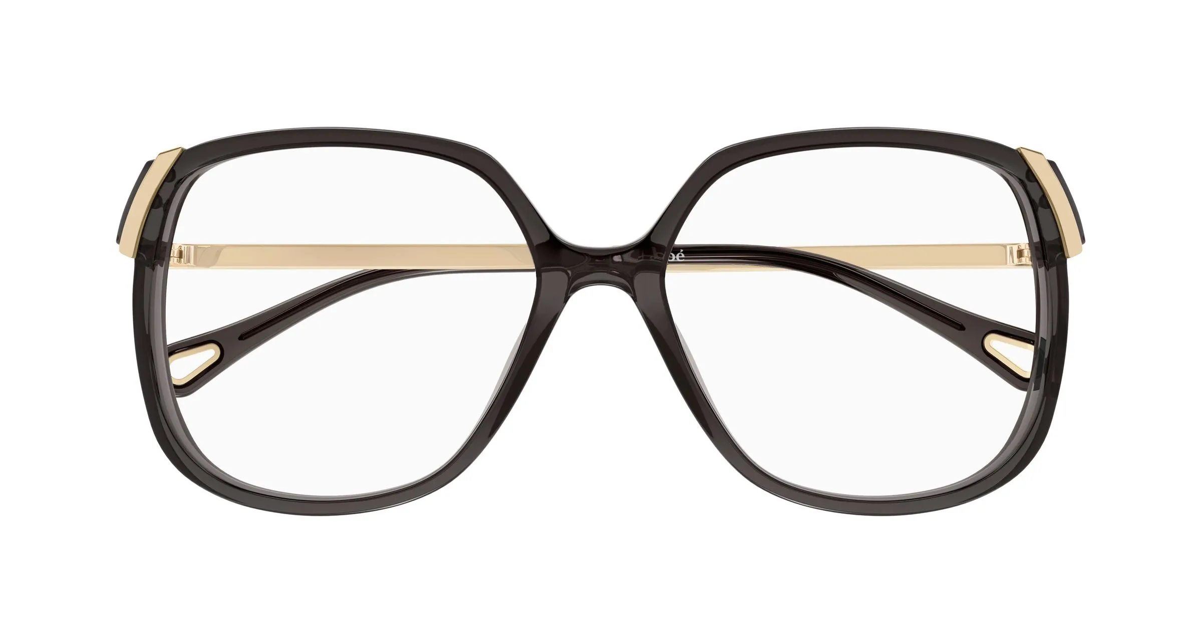 Chloé CH0287O 006 Montature da vista Acetato Grigio Trasparente Squadrata - immagine 2