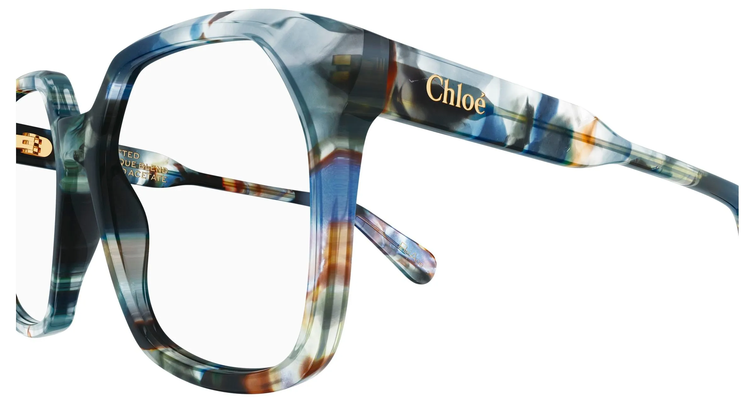 Chloé CH0263O 011 Montature da vista Acetato Grigio Trasparente Squadrata - immagine 3