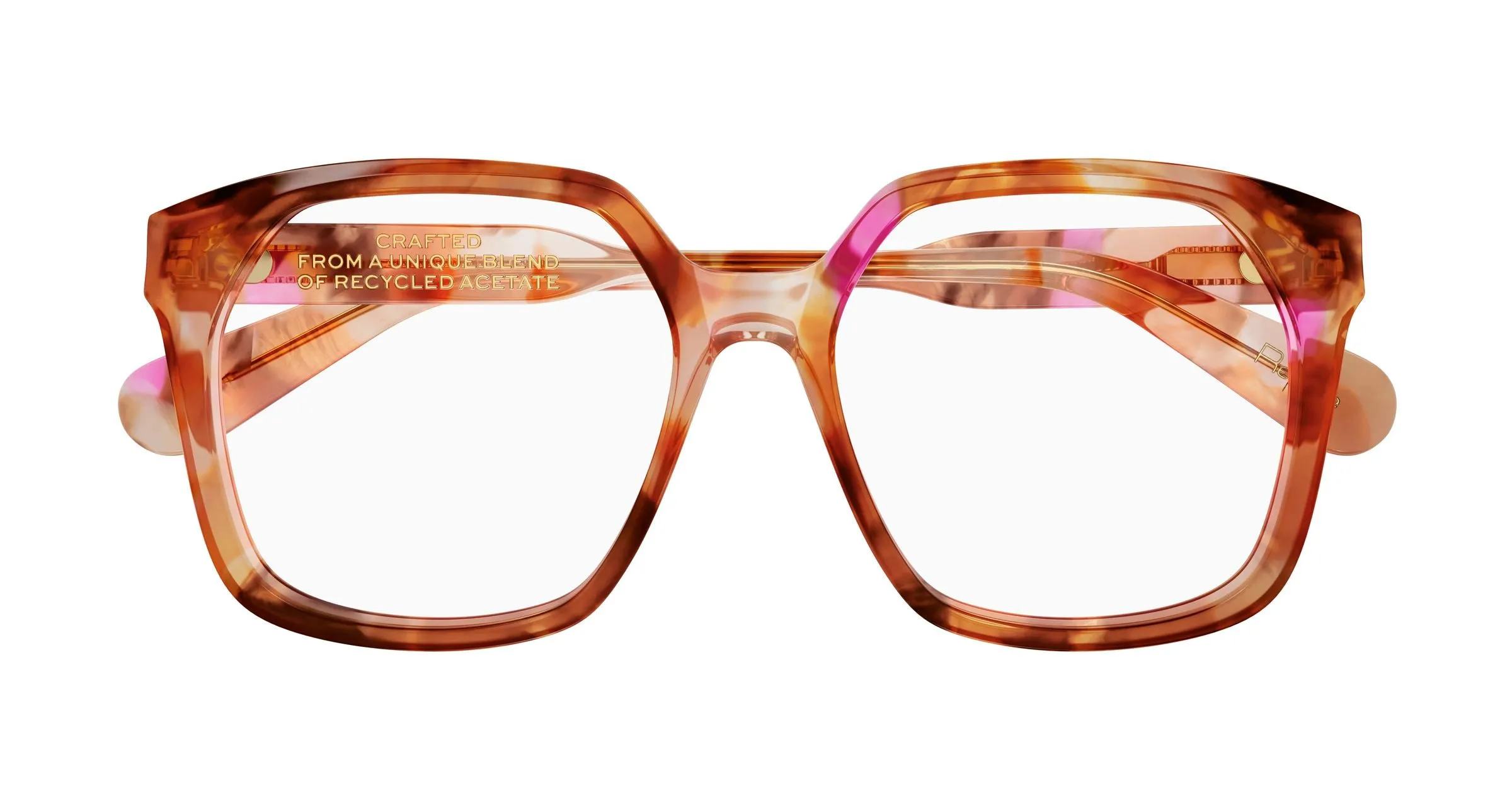 Chloé CH0263O 010 Montature da vista Acetato Havana Trasparente Squadrata - immagine 2