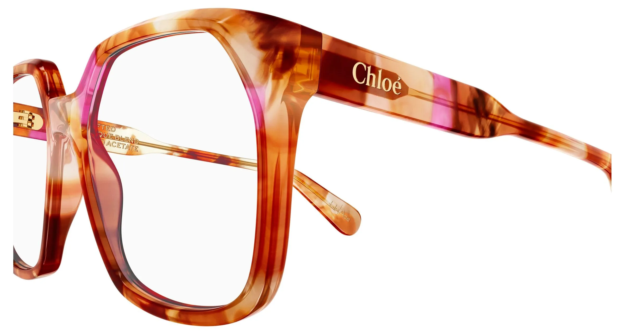Chloé CH0263O 010 Montature da vista Acetato Havana Trasparente Squadrata - immagine 3