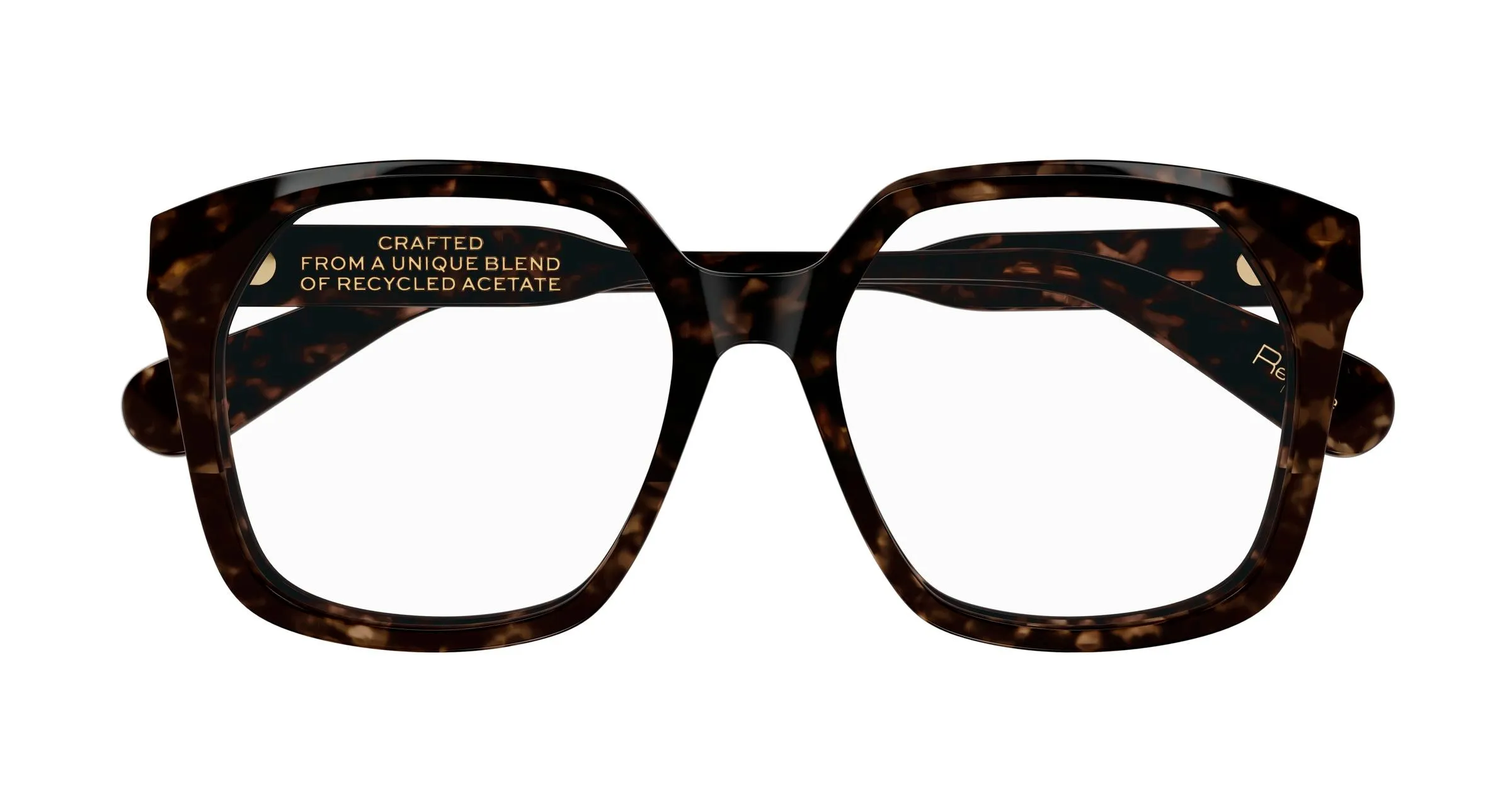 Chloé CH0263O 009 Montature da vista Acetato Havana Trasparente Squadrata - immagine 2