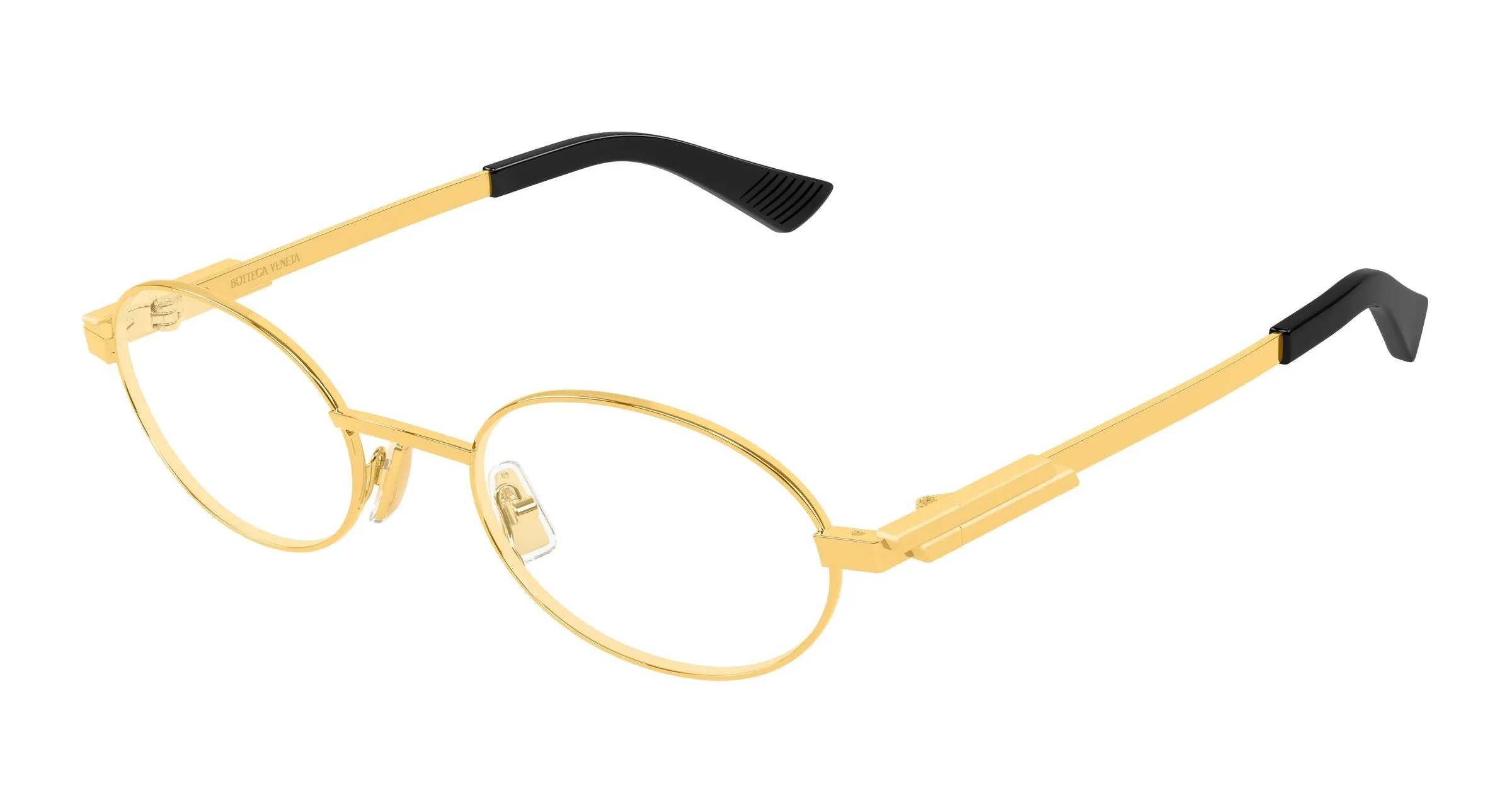 Bottega Veneta BV1470S 005 Occhiali da sole Metallo Oro Trasparente Rotonda - immagine 1