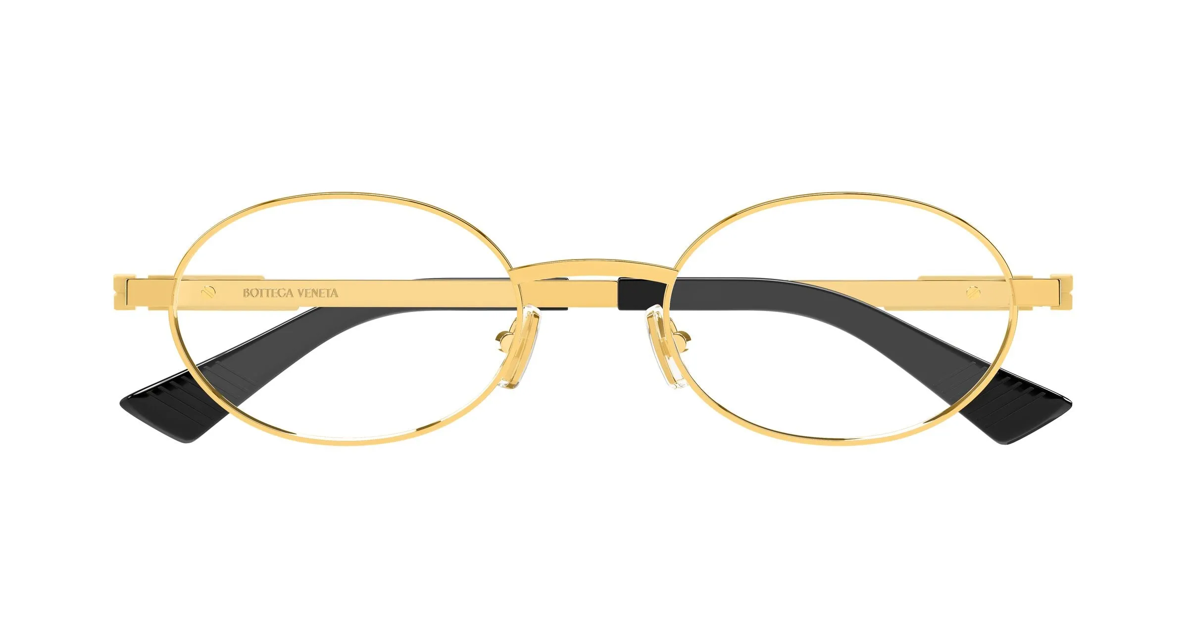 Bottega Veneta BV1470S 005 Occhiali da sole Metallo Oro Trasparente Rotonda - immagine 2