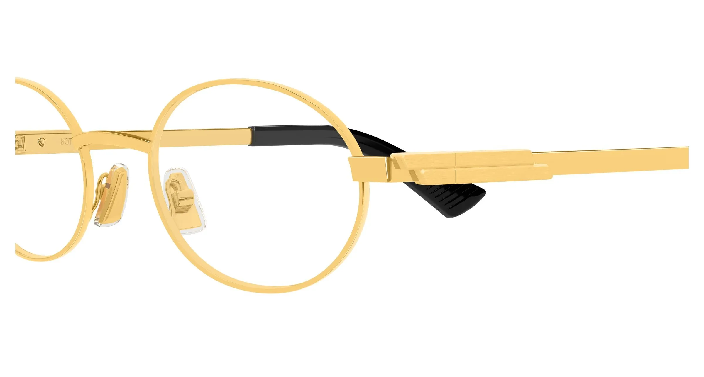 Bottega Veneta BV1470S 005 Occhiali da sole Metallo Oro Trasparente Rotonda - immagine 3