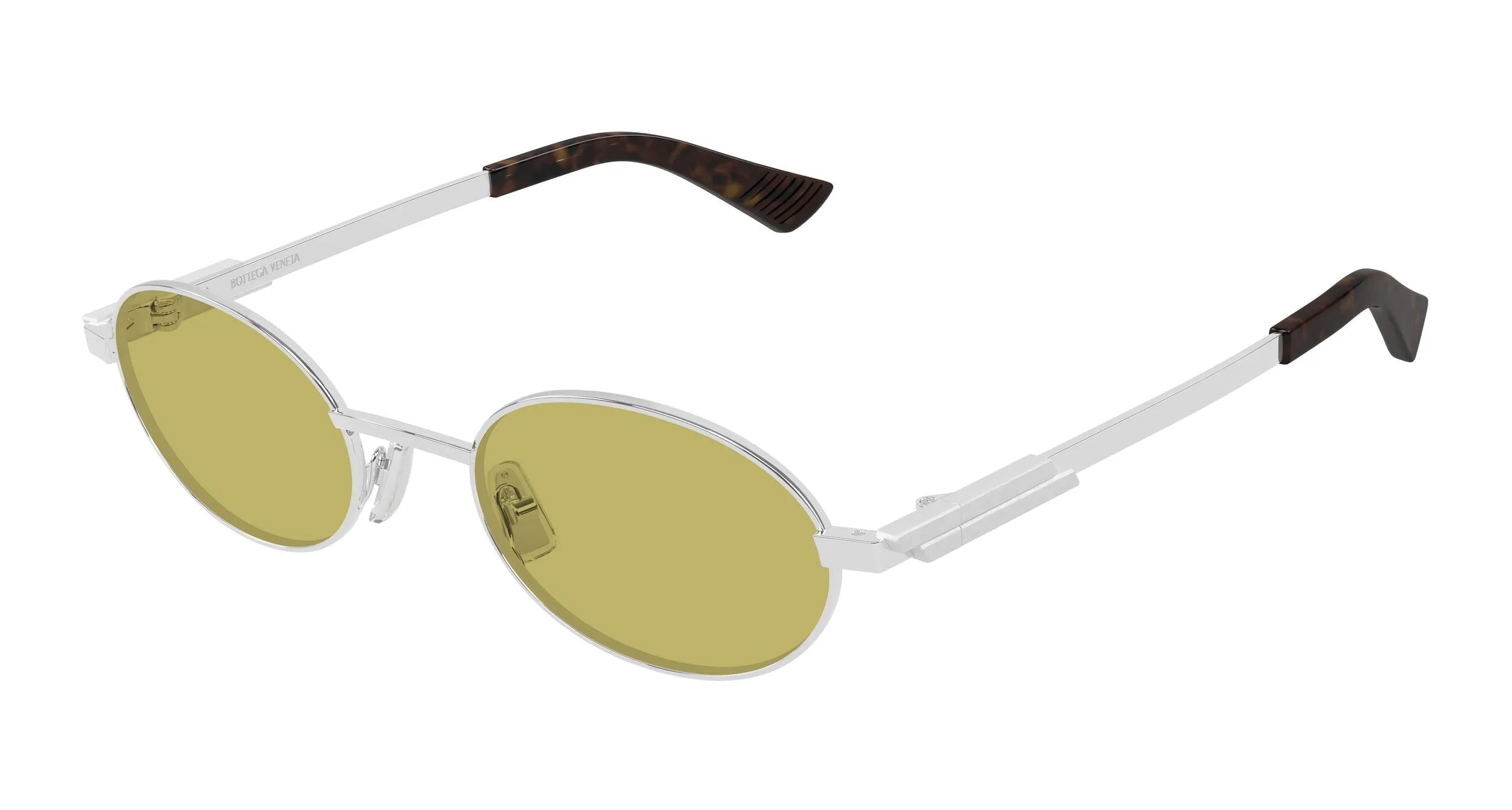 Bottega Veneta BV1470S 003 Occhiali da sole Metallo Argento Rotonda - immagine 1