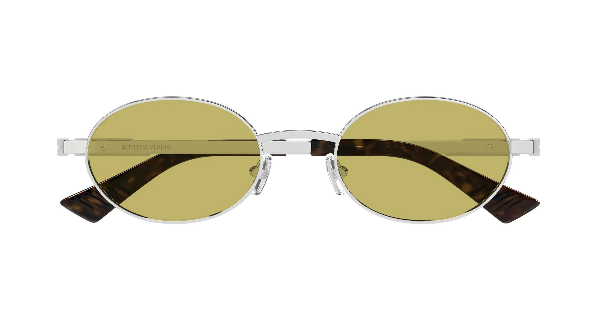 Bottega Veneta BV1470S 003 Occhiali da sole Metallo Argento Rotonda - immagine 2