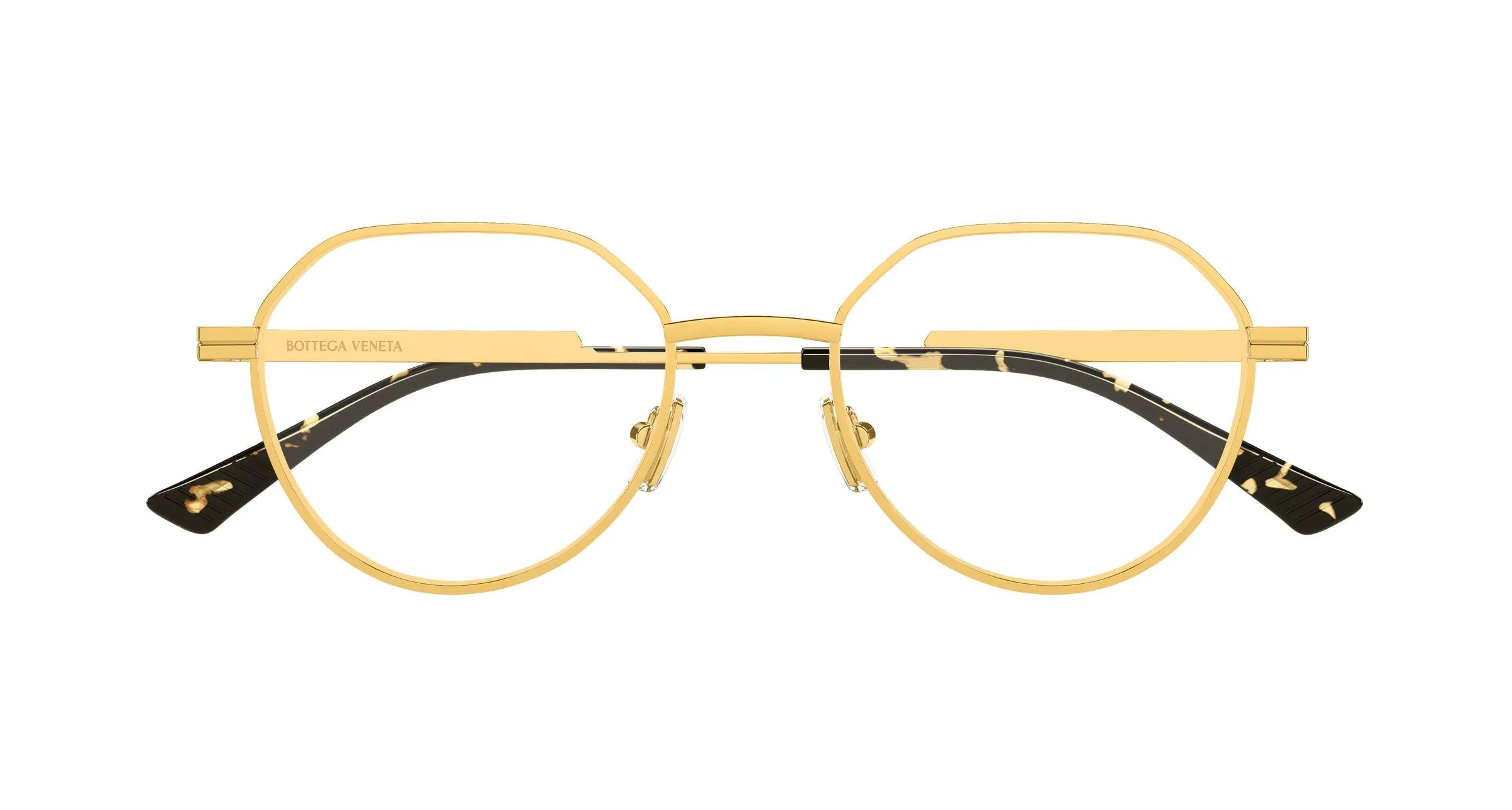 Bottega Veneta BV1468O 001 Montature da vista Metallo Oro Trasparente Rotonda - immagine 2