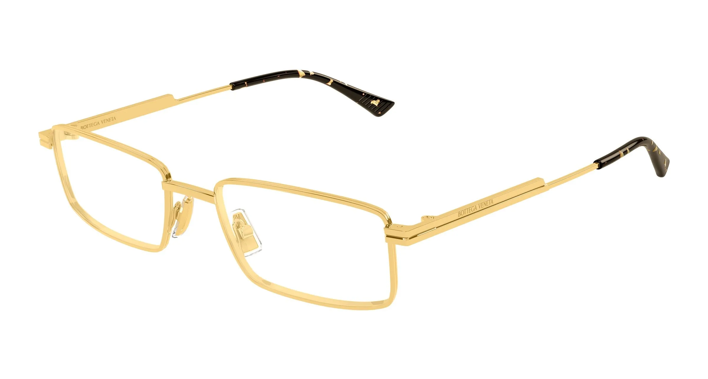 Bottega Veneta BV1467O 003 Montature da vista Metallo Oro Trasparente Squadrata - immagine 1