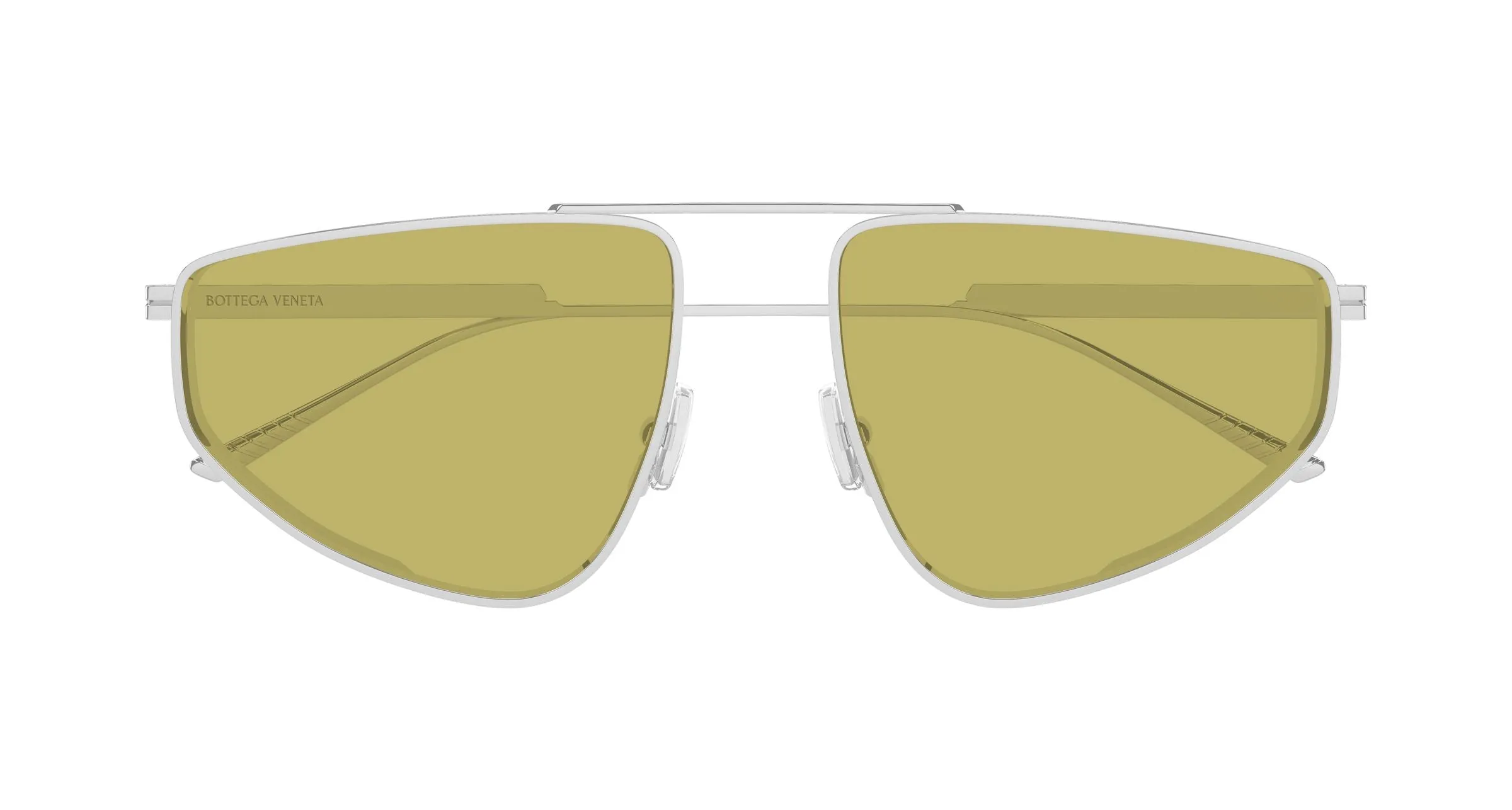 Bottega Veneta BV1466S 003 Occhiali da sole Metallo Argento Pilot - immagine 2