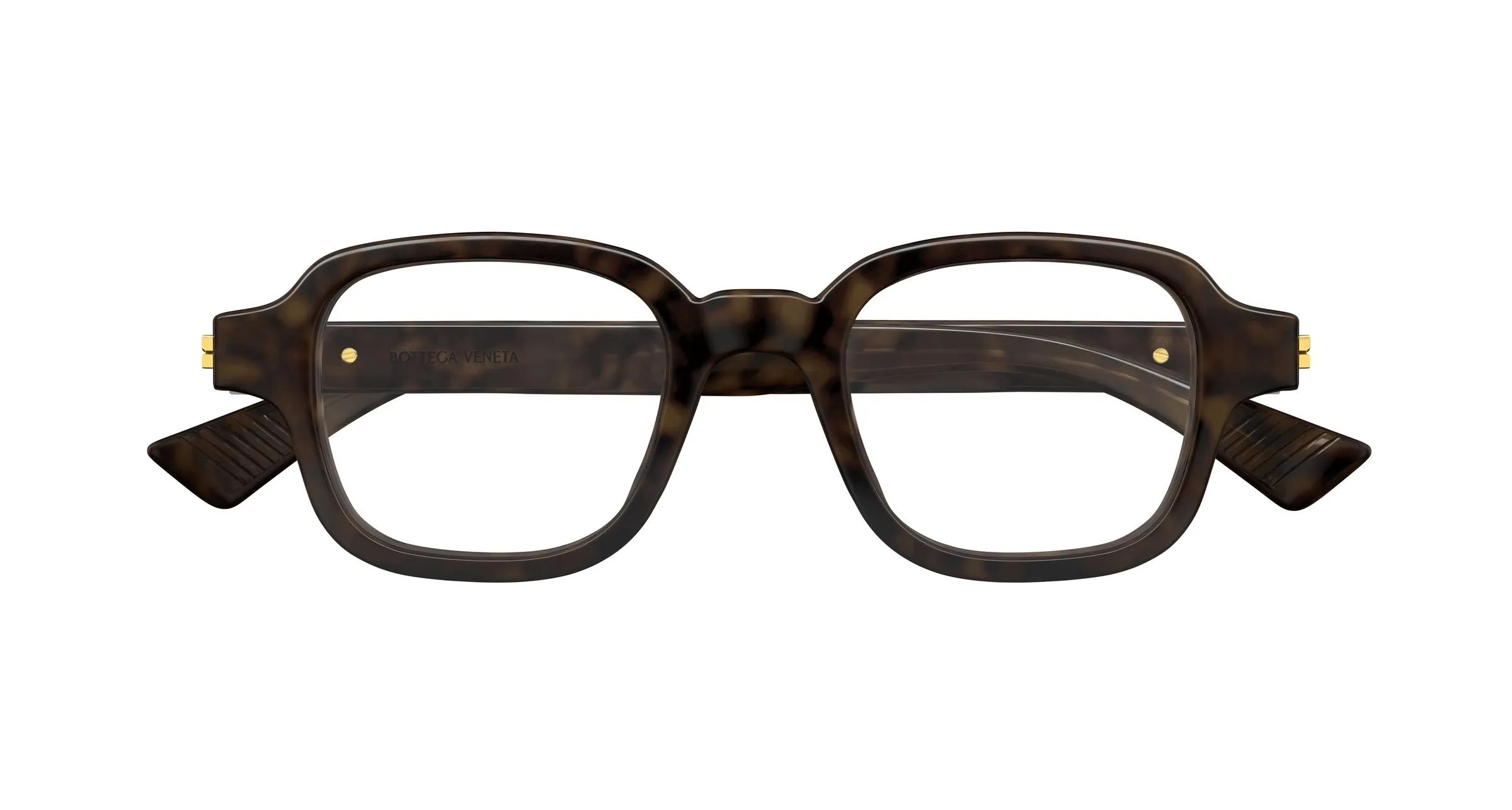 Bottega Veneta BV1462O 007 Montature da vista Acetato Havana Trasparente Squadrata - immagine 2