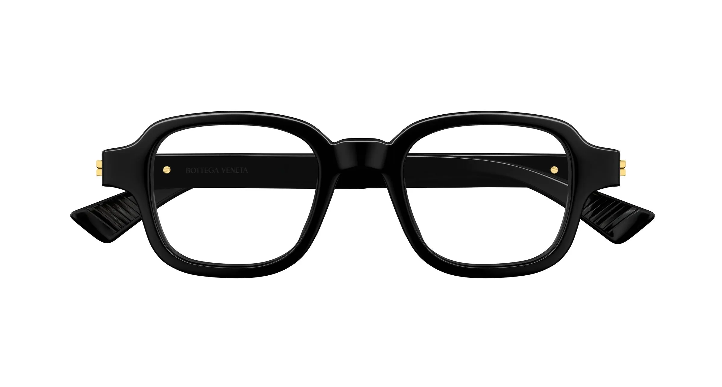 Bottega Veneta BV1462O 006 Montature da vista Acetato Nero Trasparente Squadrata - immagine 2