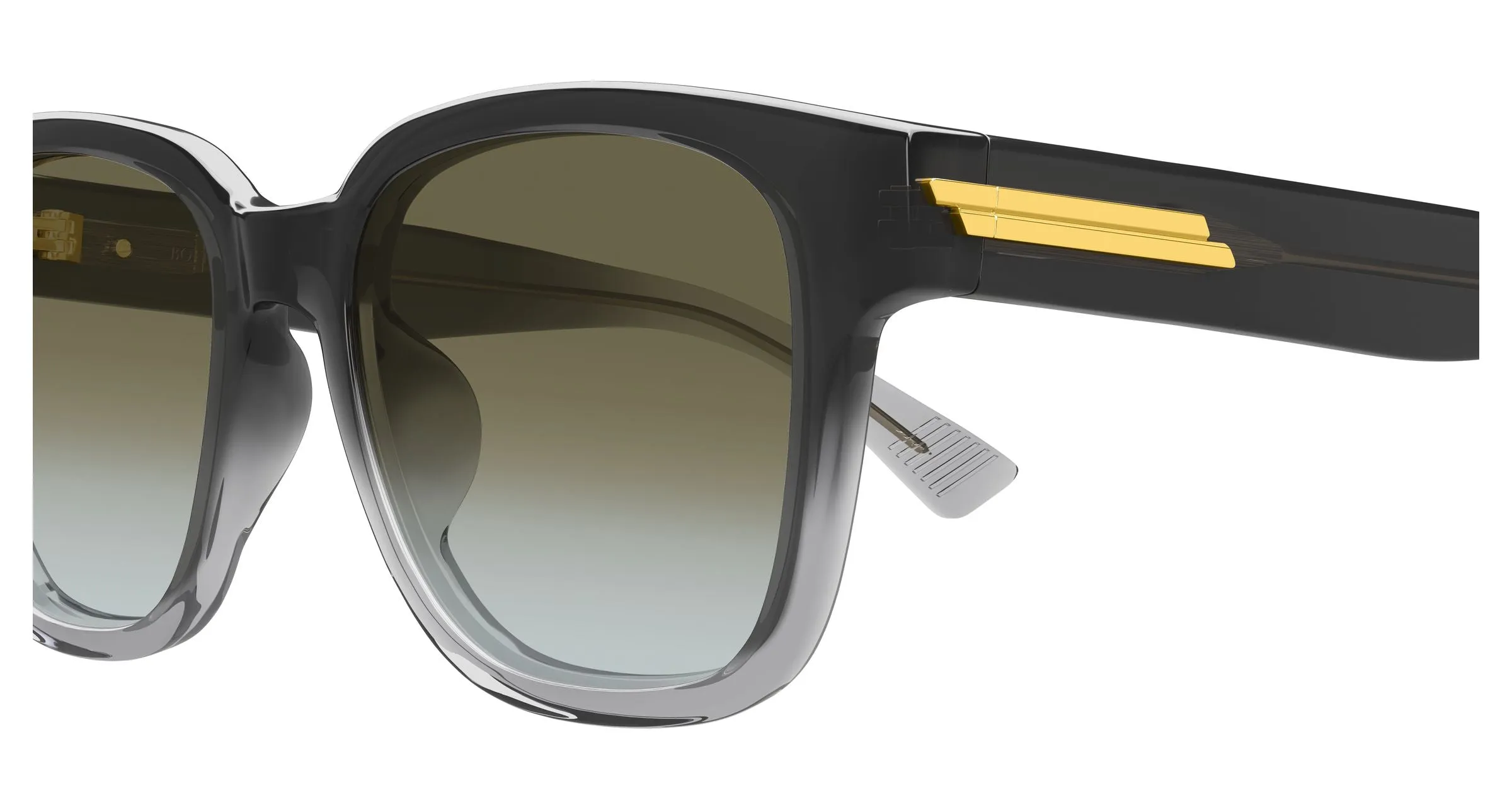 Bottega Veneta BV1461SK 003 Occhiali da sole Acetato Grigio Marrone Squadrata - immagine 3