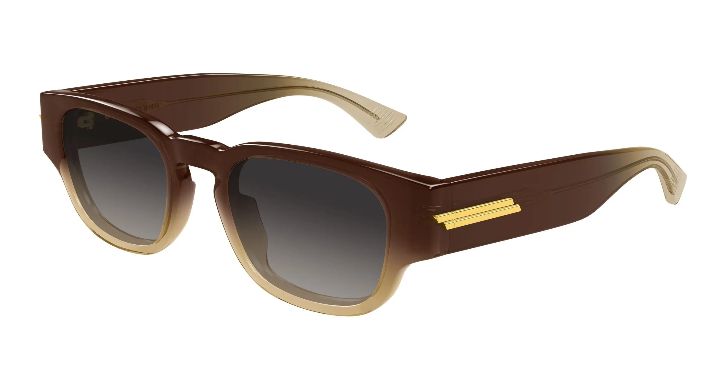 Bottega Veneta BV1460S 003 Occhiali da sole Acetato Marrone Grigio Rotonda - immagine 1