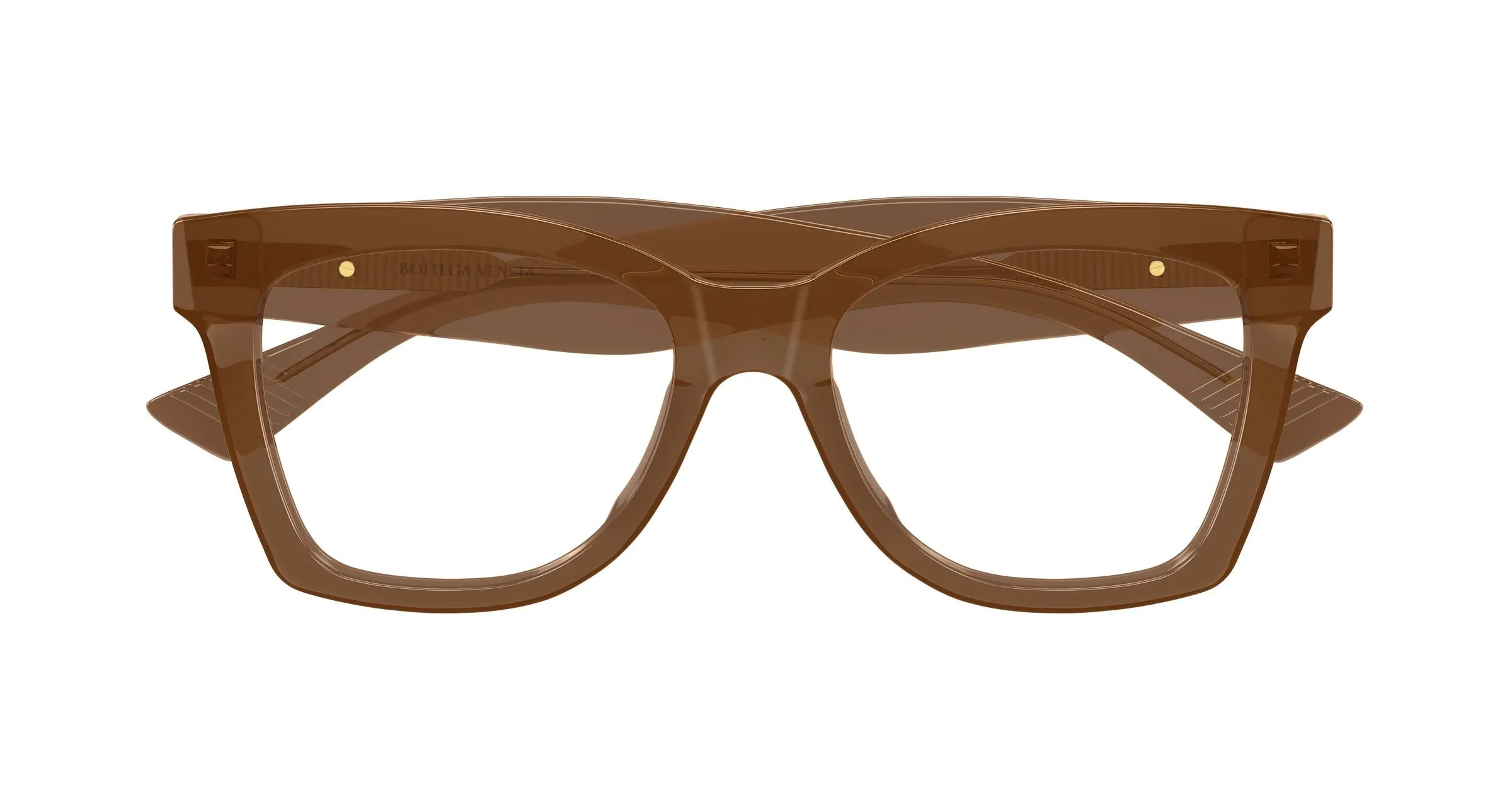 Bottega Veneta BV1459O 004 Montature da vista Acetato Marrone Trasparente Farfalla - immagine 2