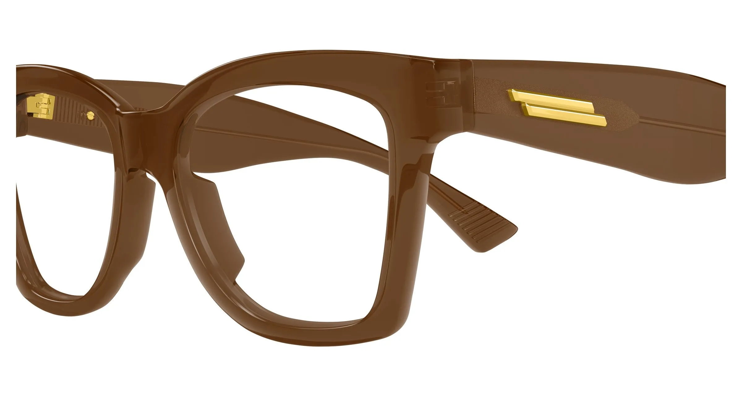 Bottega Veneta BV1459O 004 Montature da vista Acetato Marrone Trasparente Farfalla - immagine 3