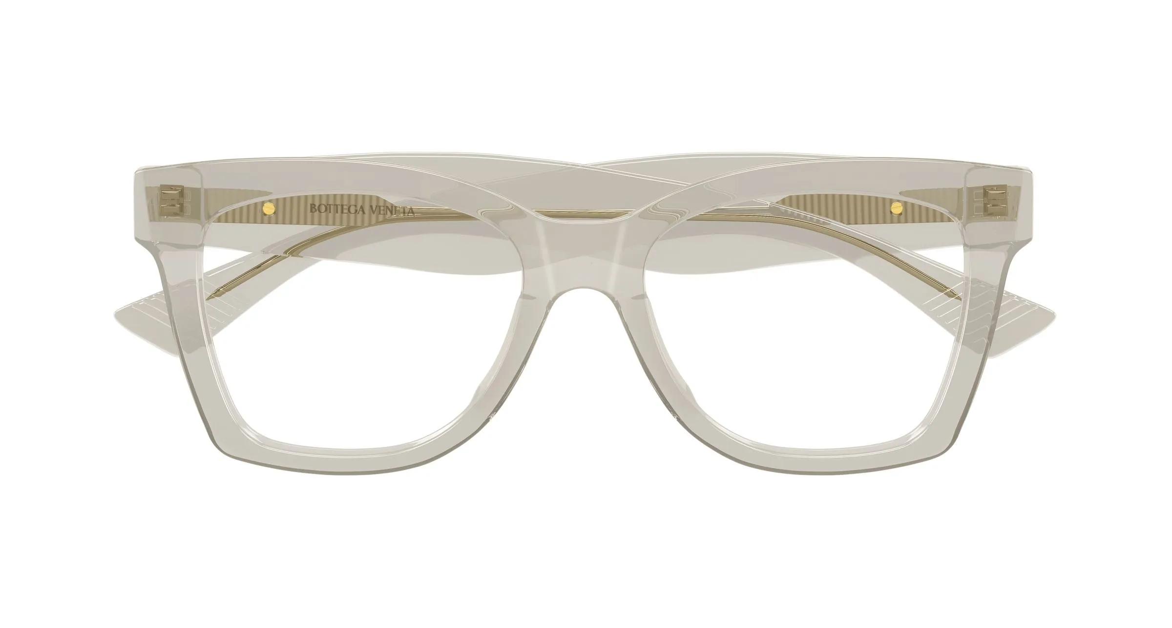 Bottega Veneta BV1459O 003 Montature da vista Acetato Beige Trasparente Farfalla - immagine 2