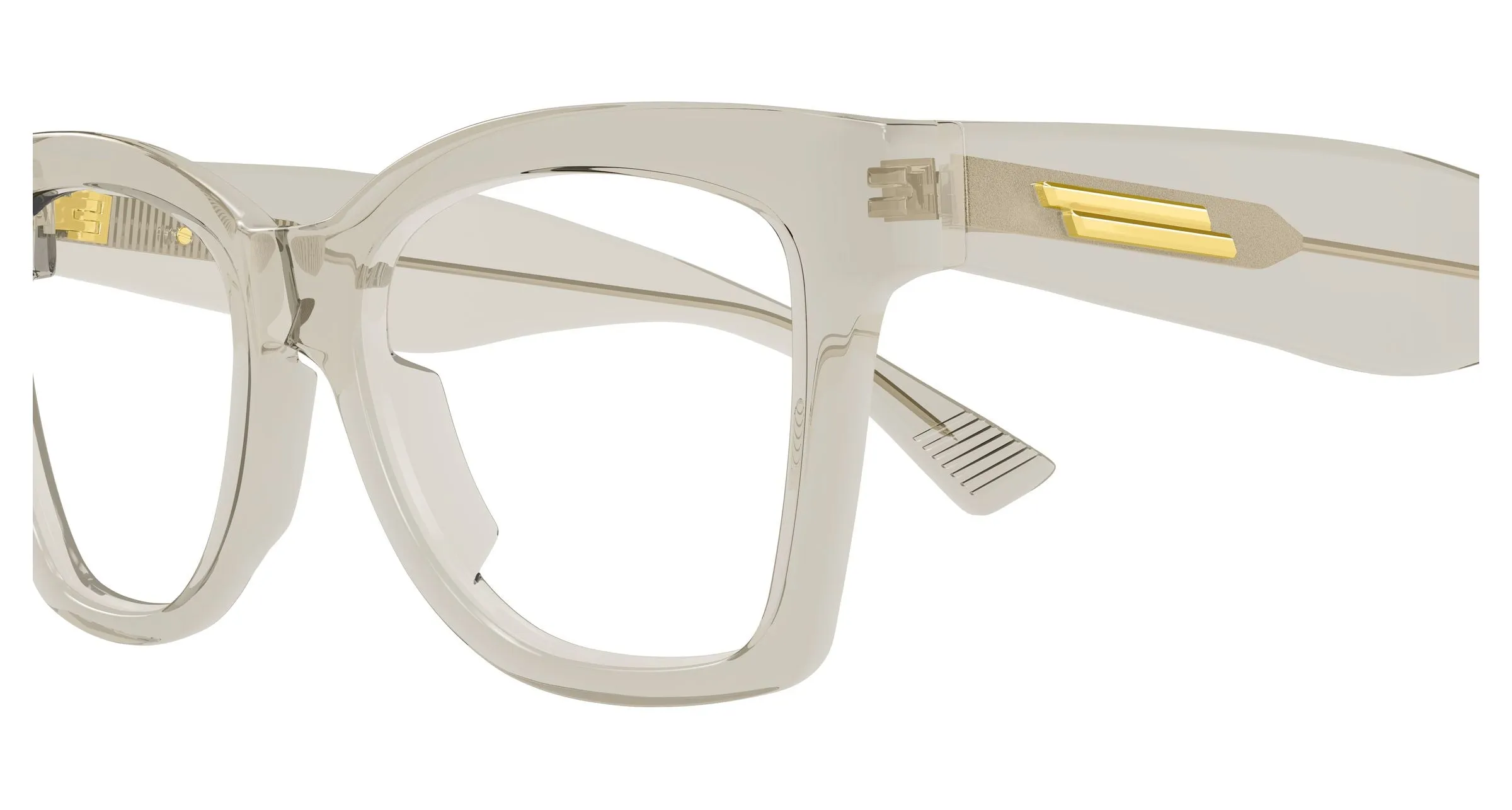 Bottega Veneta BV1459O 003 Montature da vista Acetato Beige Trasparente Farfalla - immagine 3