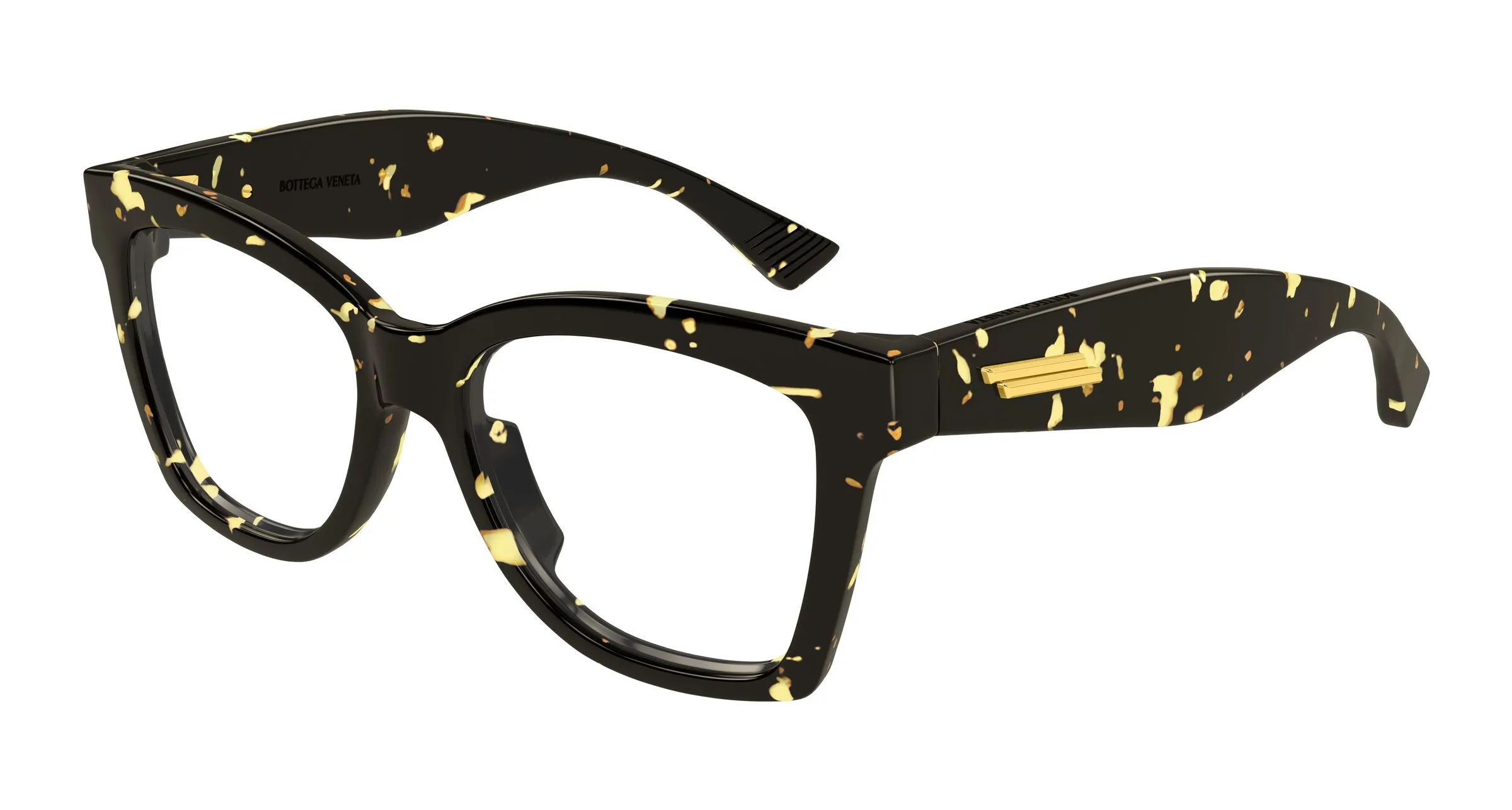 Bottega Veneta BV1459O 002 Montature da vista Acetato Havana Trasparente Farfalla - immagine 1