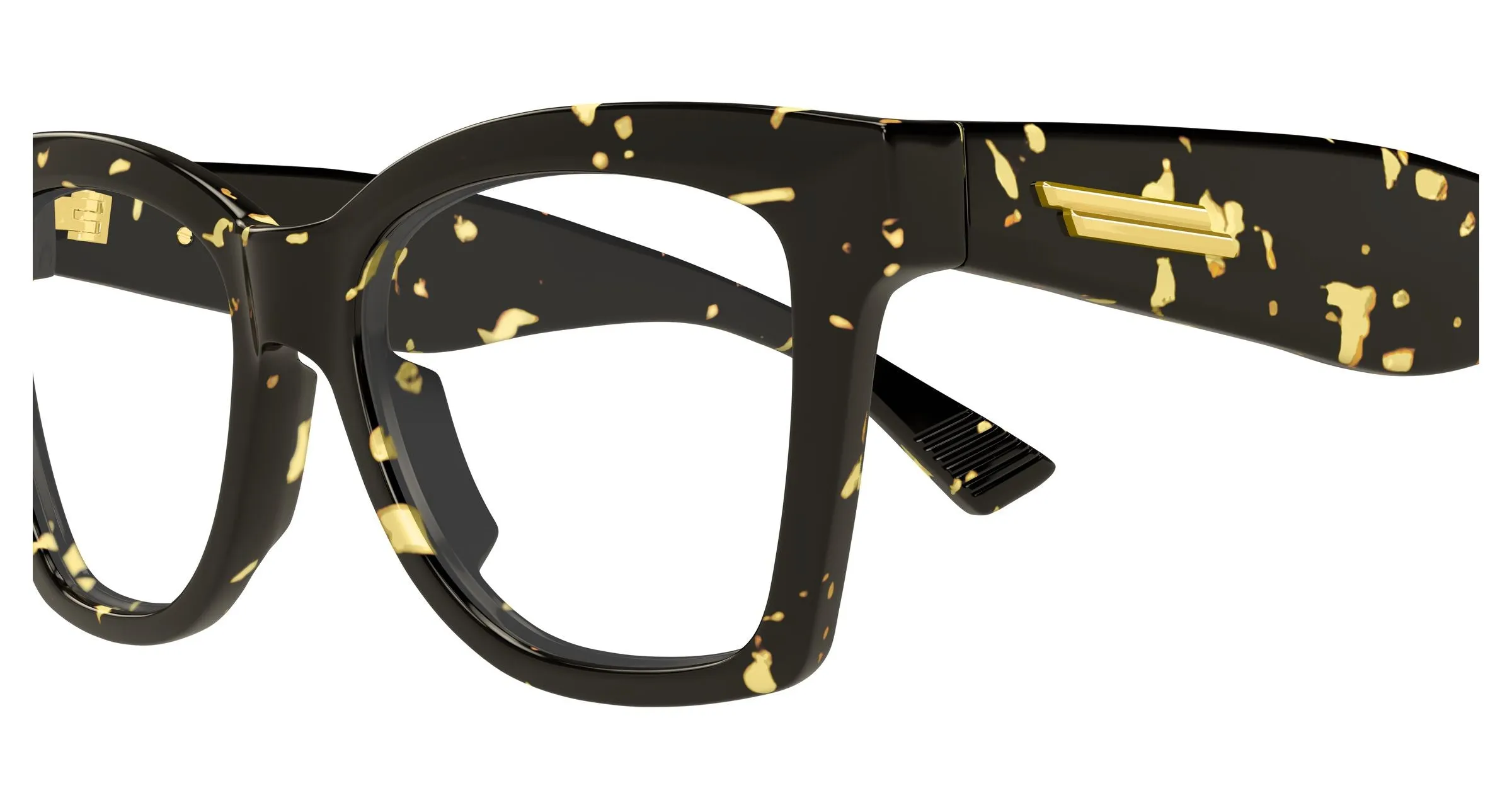Bottega Veneta BV1459O 002 Montature da vista Acetato Havana Trasparente Farfalla - immagine 3
