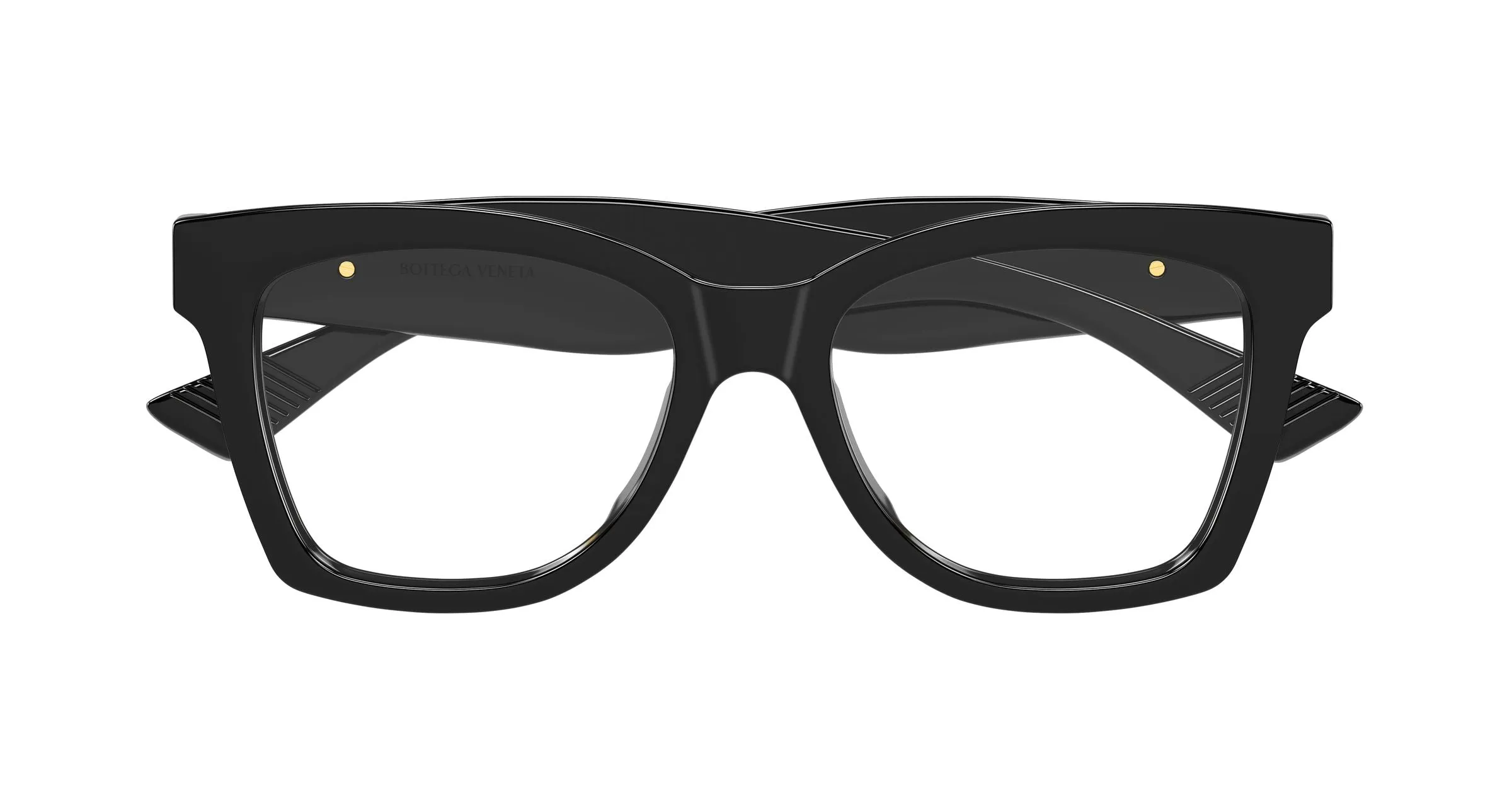 Bottega Veneta BV1459O 001 Montature da vista Acetato Nero Trasparente Farfalla - immagine 2