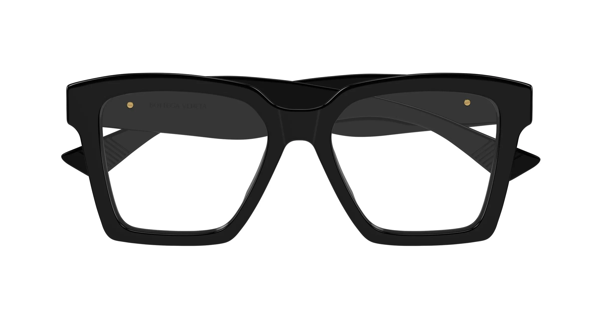 Bottega Veneta BV1458O 001 Montature da vista Acetato Nero Trasparente Squadrata - immagine 2