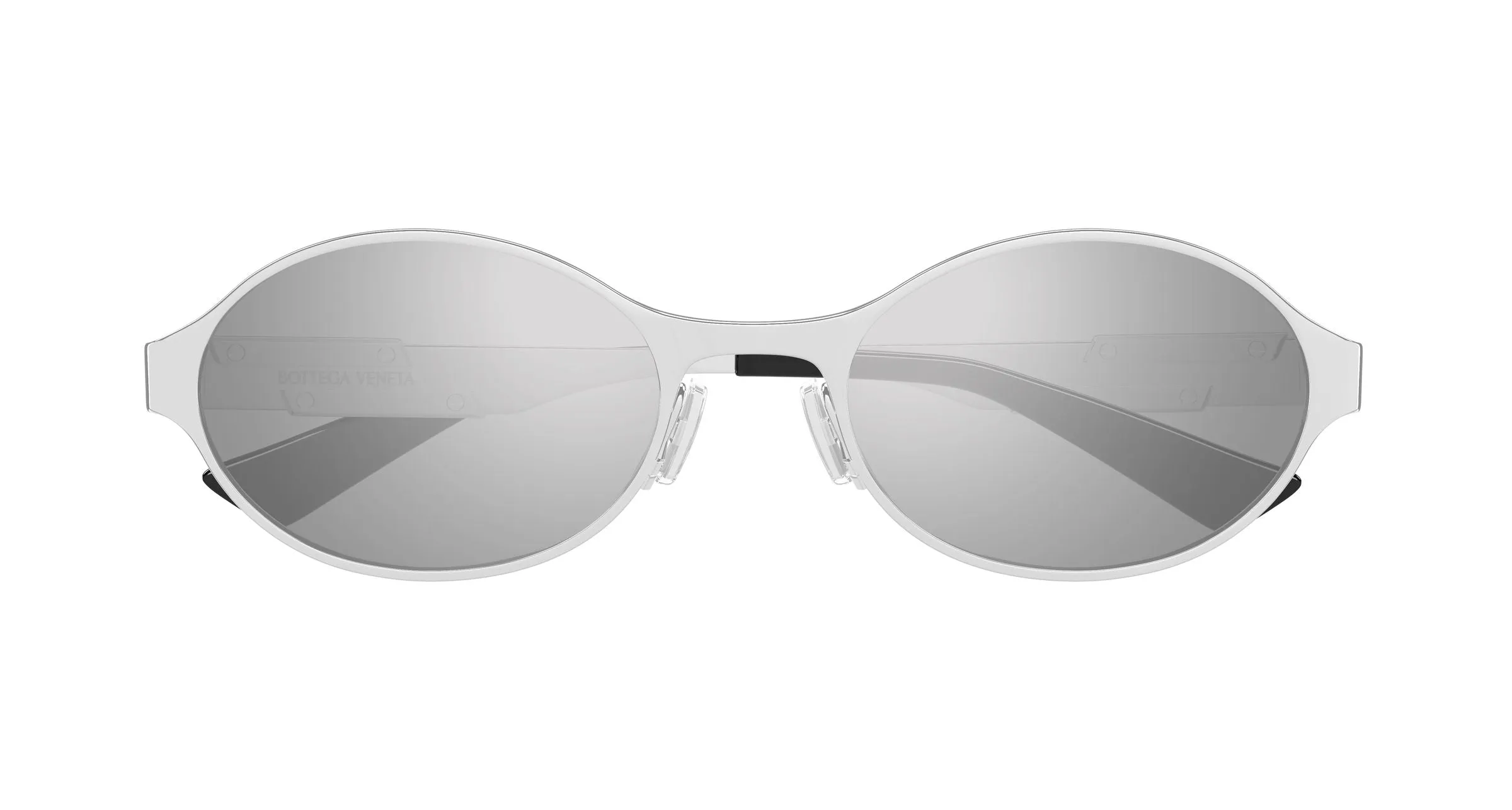 Bottega Veneta BV1456S 003 Occhiali da sole Metallo Argento Argento Rotonda - immagine 2