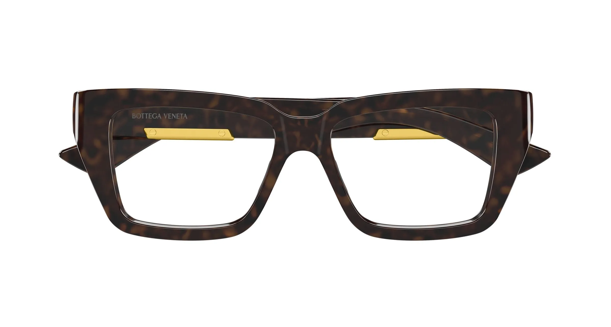 Bottega Veneta BV1455O 002 Montature da vista Bio-iniettato Havana Trasparente Squadrata - immagine 2