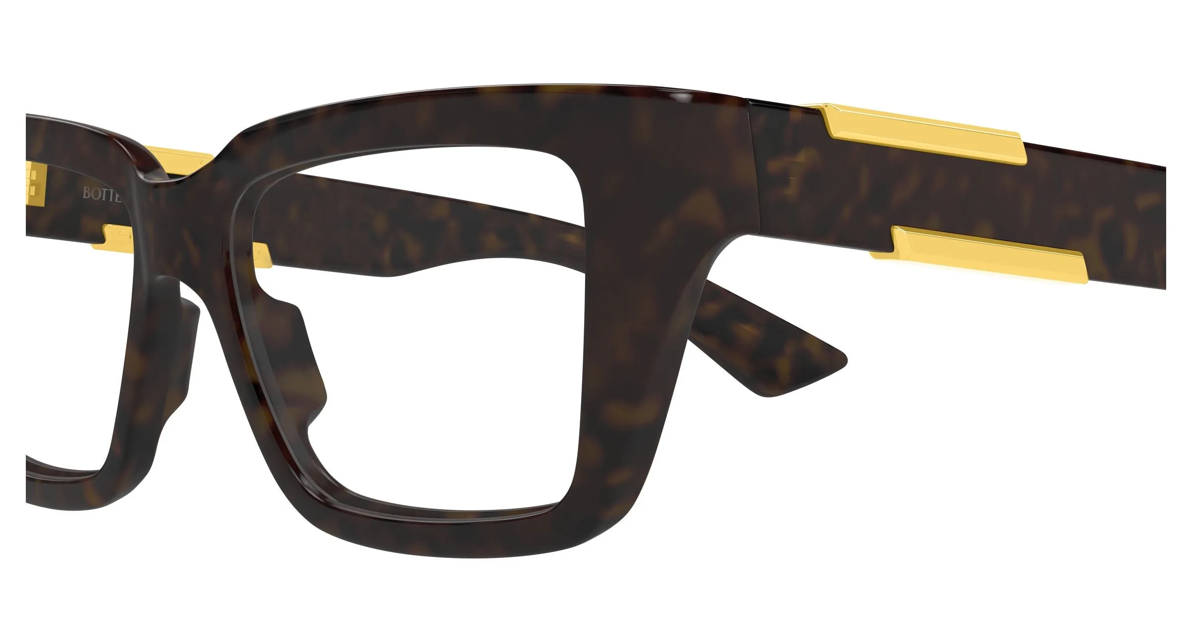 Bottega Veneta BV1455O 002 Montature da vista Bio-iniettato Havana Trasparente Squadrata - immagine 3