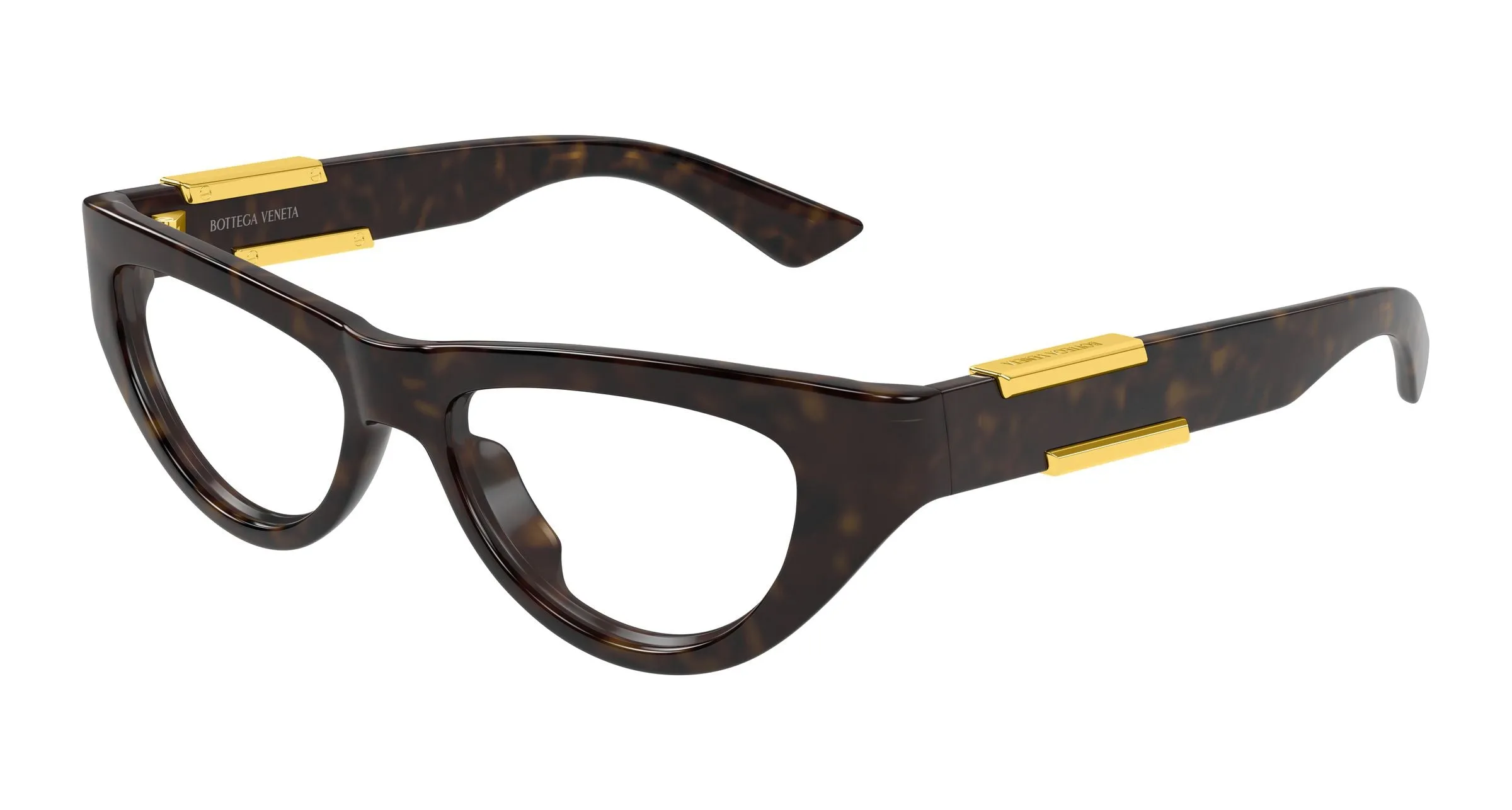 Bottega Veneta BV1454O 002 Montature da vista Bio-iniettato Havana Trasparente Cat Eye - immagine 1