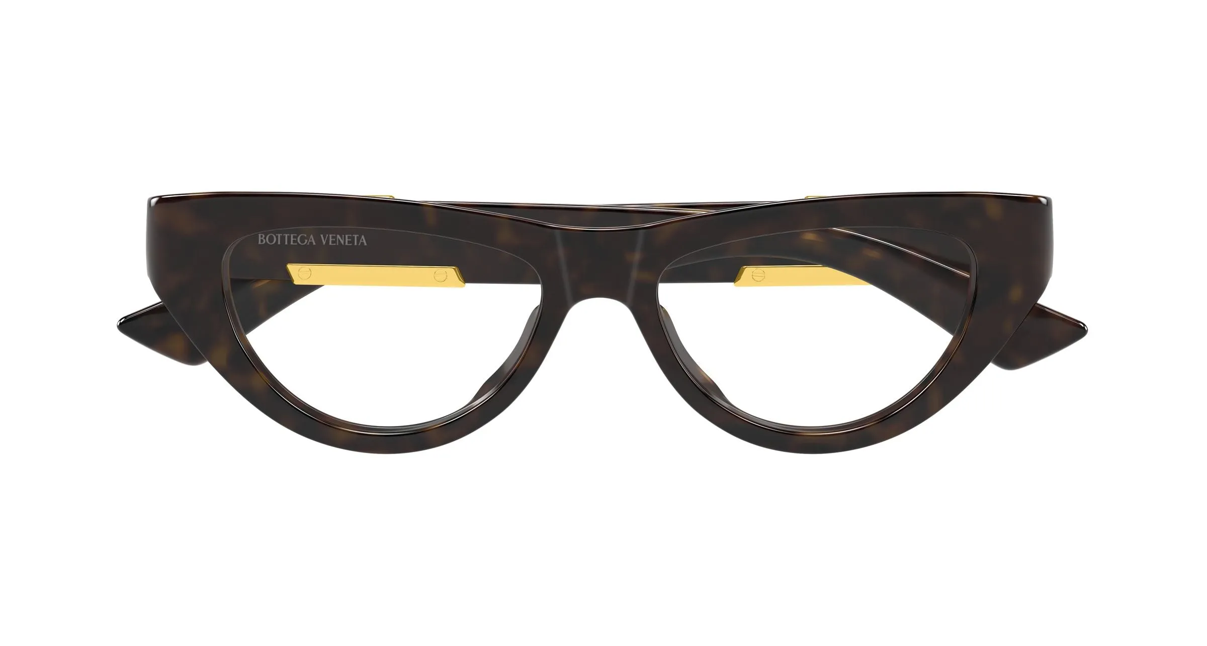 Bottega Veneta BV1454O 002 Montature da vista Bio-iniettato Havana Trasparente Cat Eye - immagine 2