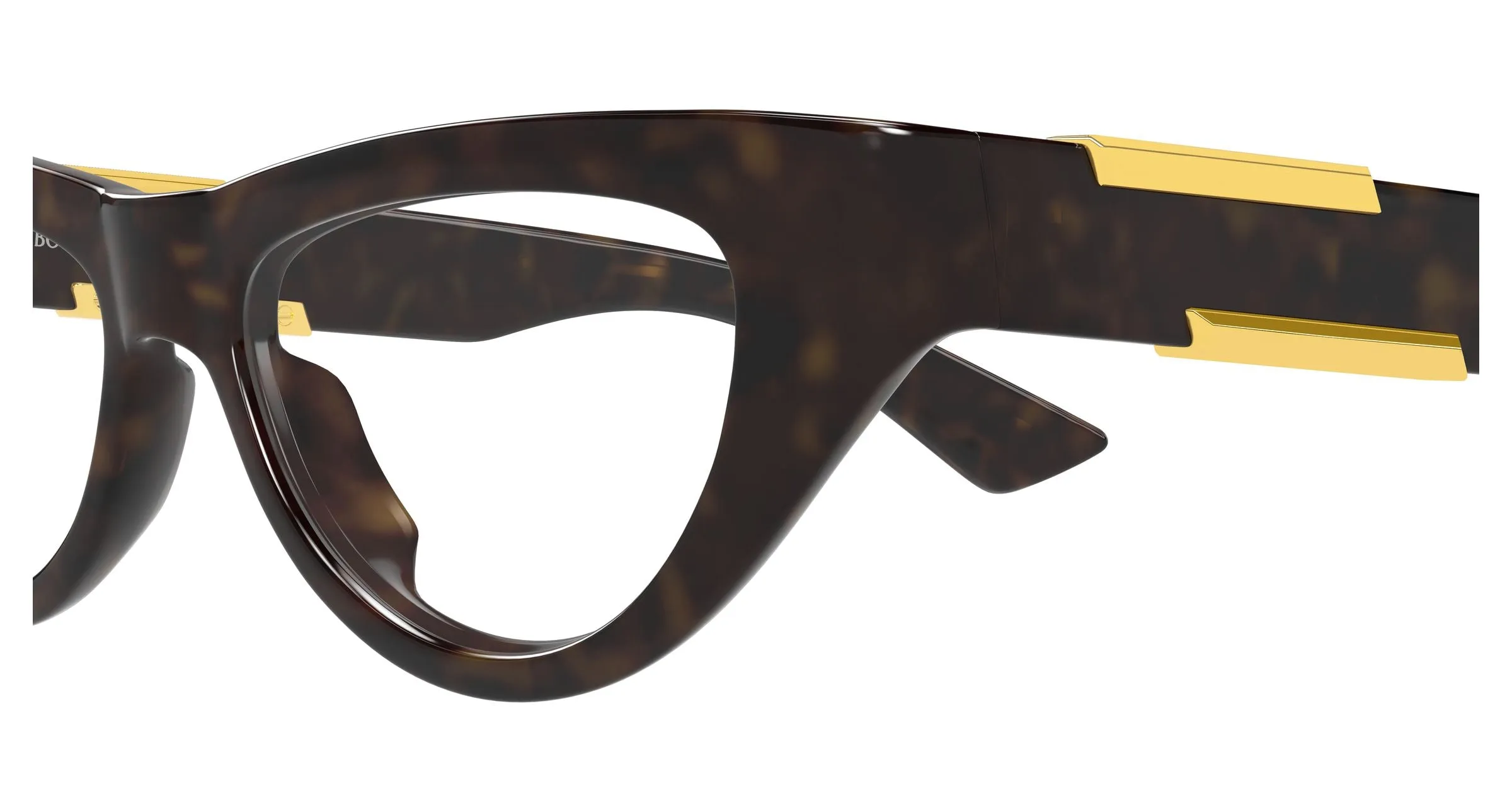 Bottega Veneta BV1454O 002 Montature da vista Bio-iniettato Havana Trasparente Cat Eye - immagine 3