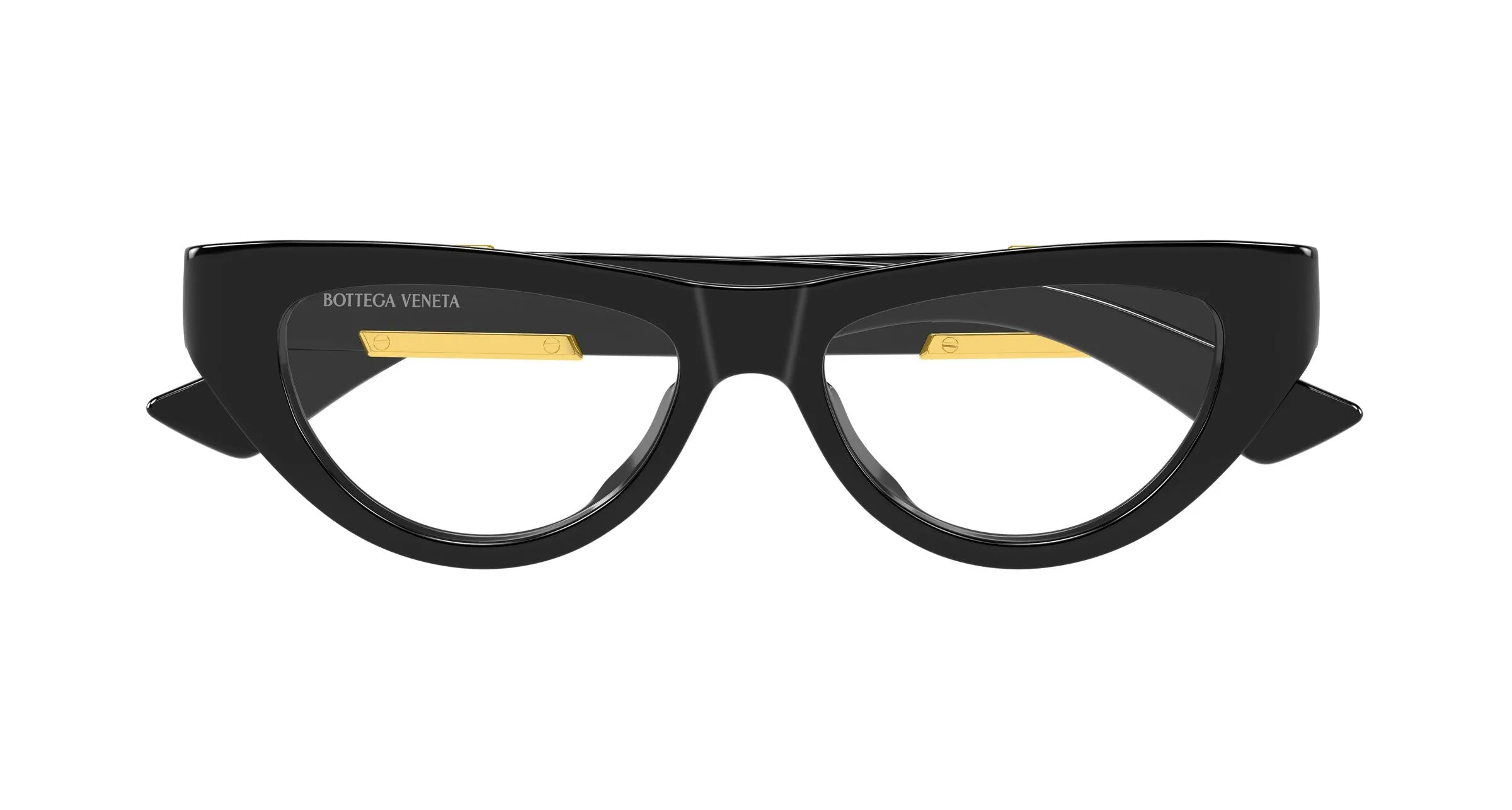 Bottega Veneta BV1454O 001 Montature da vista Bio-iniettato Nero Trasparente Cat Eye - immagine 2
