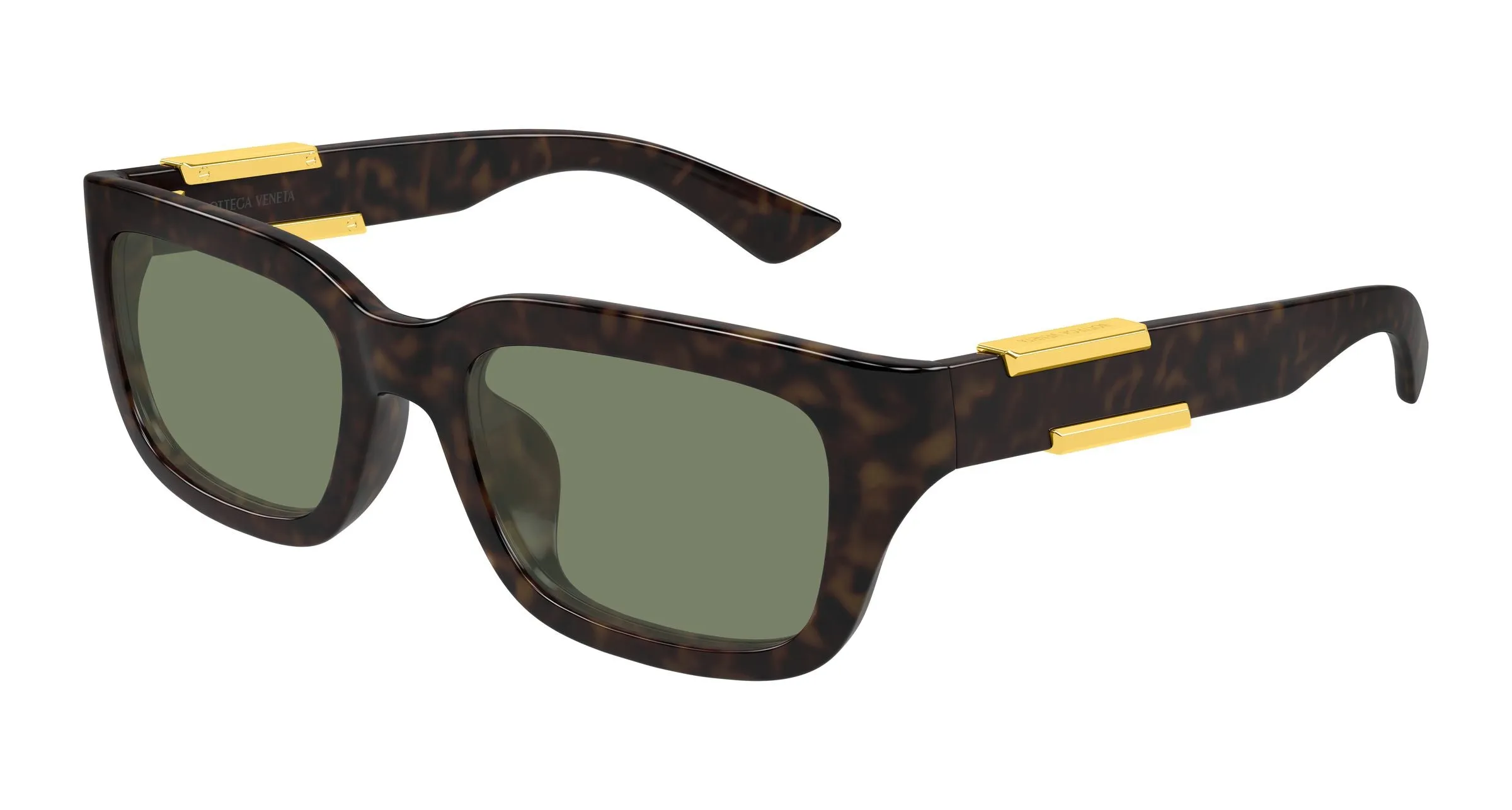 Bottega Veneta BV1453SA 003 Occhiali da sole Bio-iniettato Havana Verde Squadrata - immagine 1