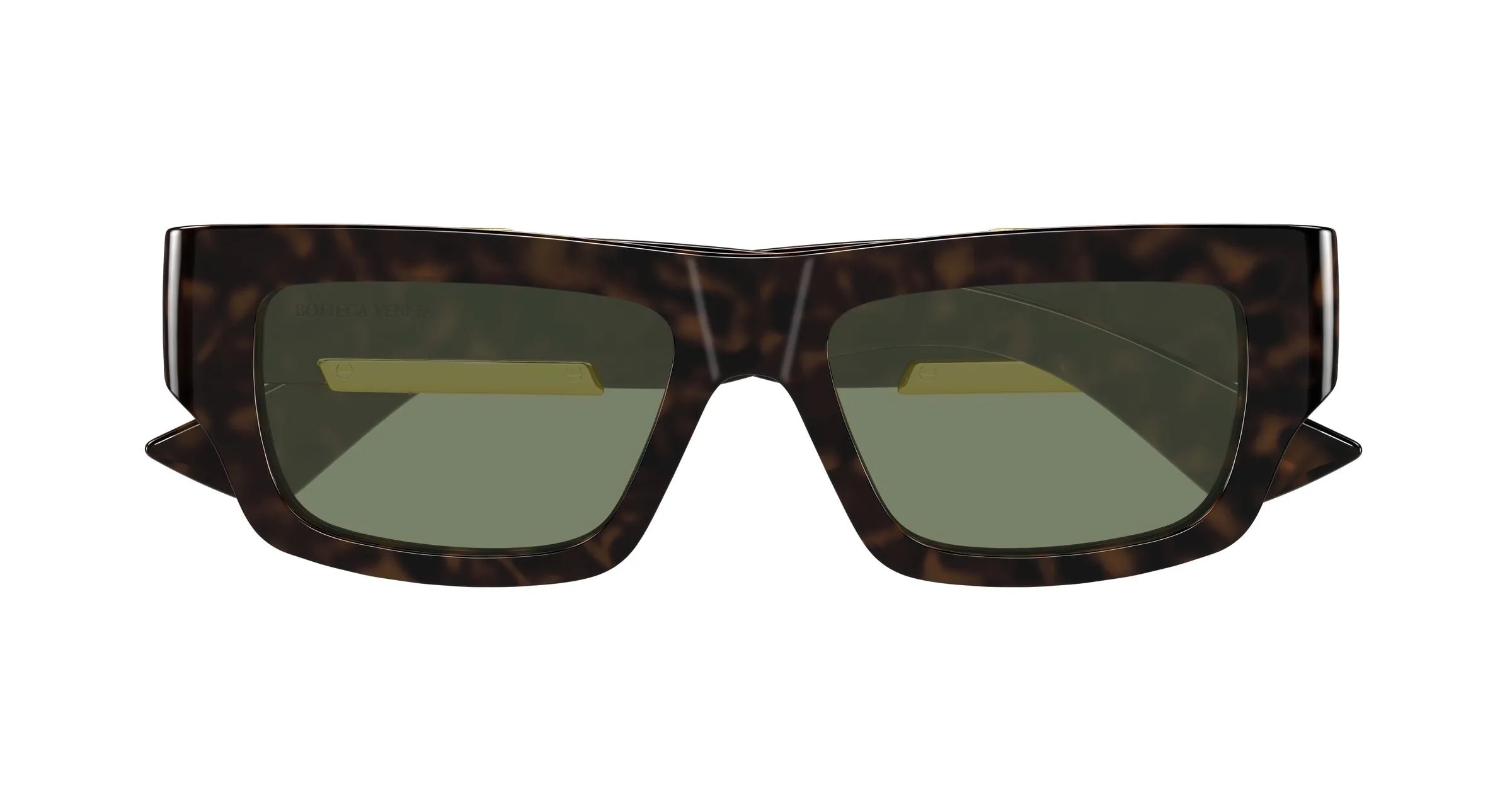 Bottega Veneta BV1452S 002 Occhiali da sole Bio-iniettato Havana Verde Squadrata - immagine 2