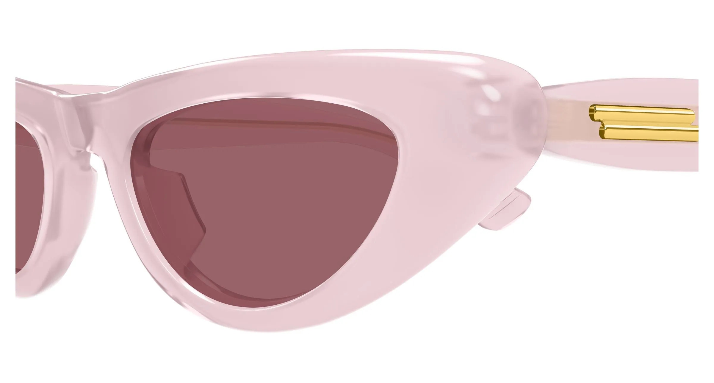 Bottega Veneta BV1450S 004 Occhiali da sole Acetato Rosa Rosso Cat Eye - immagine 3