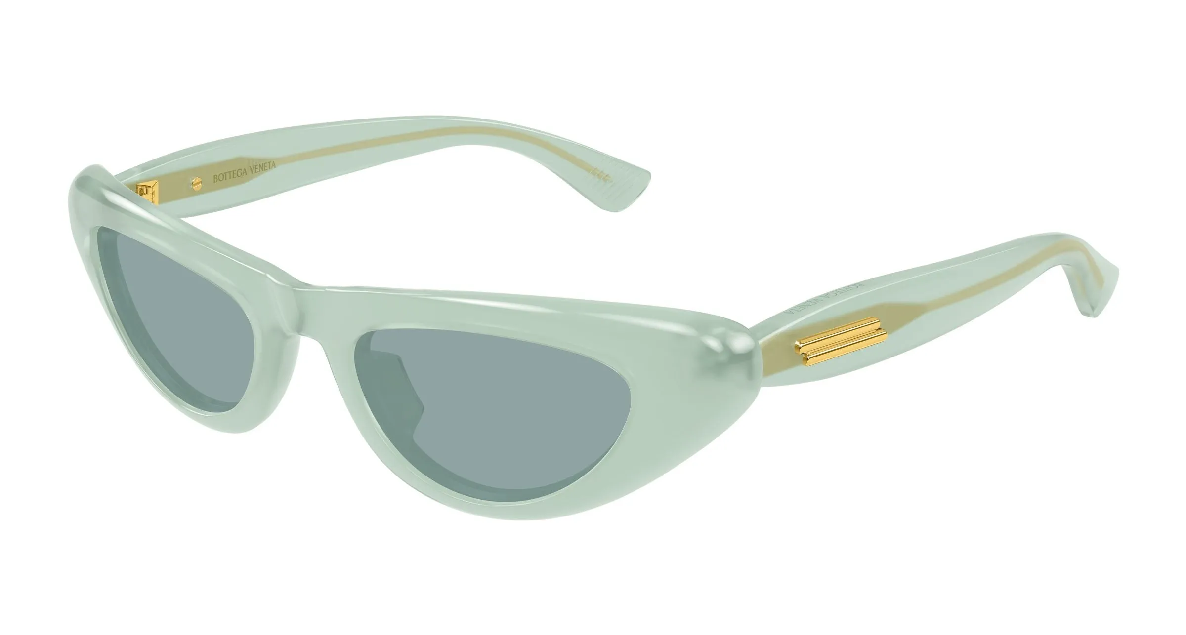 Bottega Veneta BV1450S 003 Occhiali da sole Acetato Verde Verde Cat Eye - immagine 1