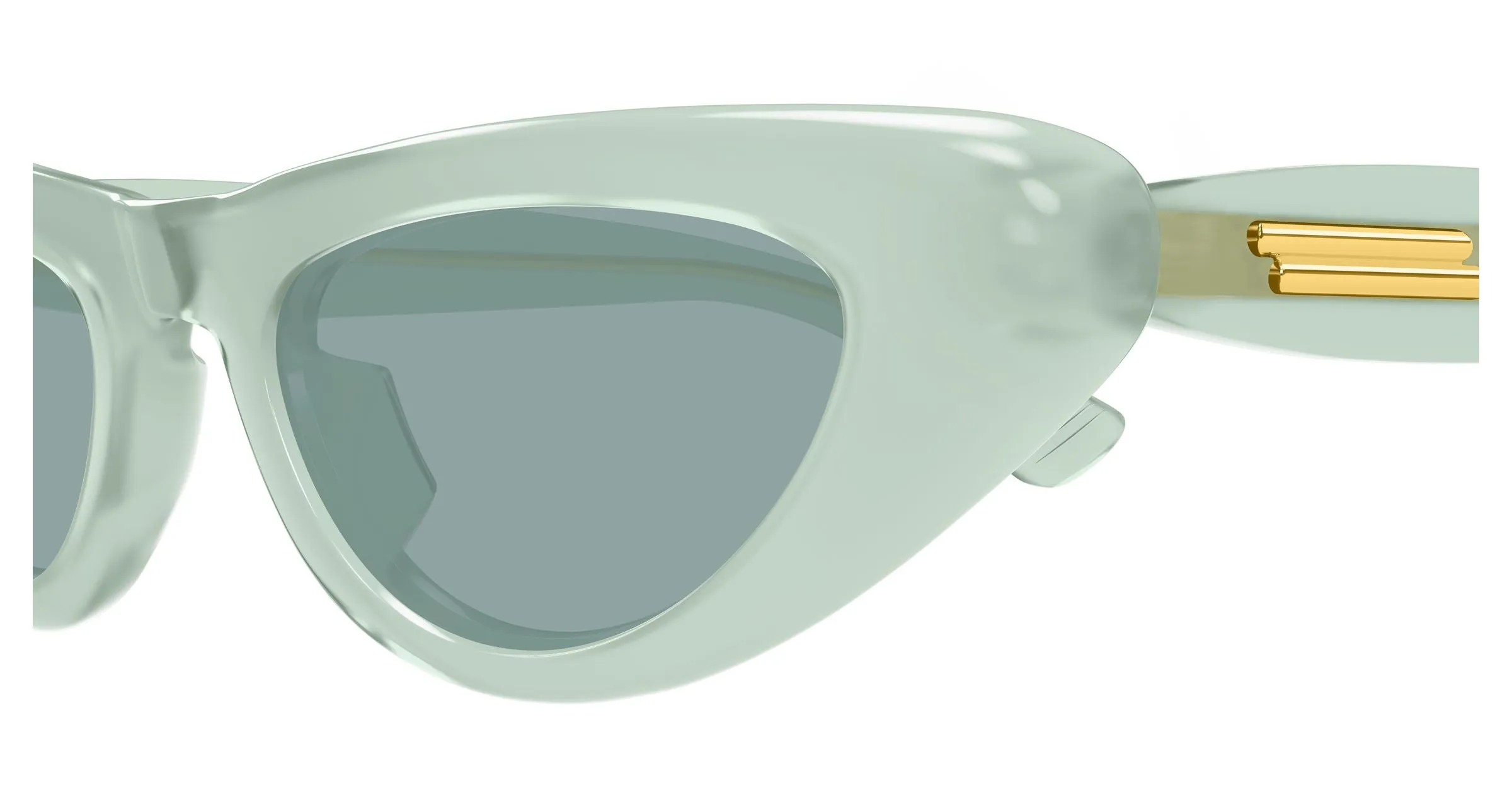 Bottega Veneta BV1450S 003 Occhiali da sole Acetato Verde Verde Cat Eye - immagine 3