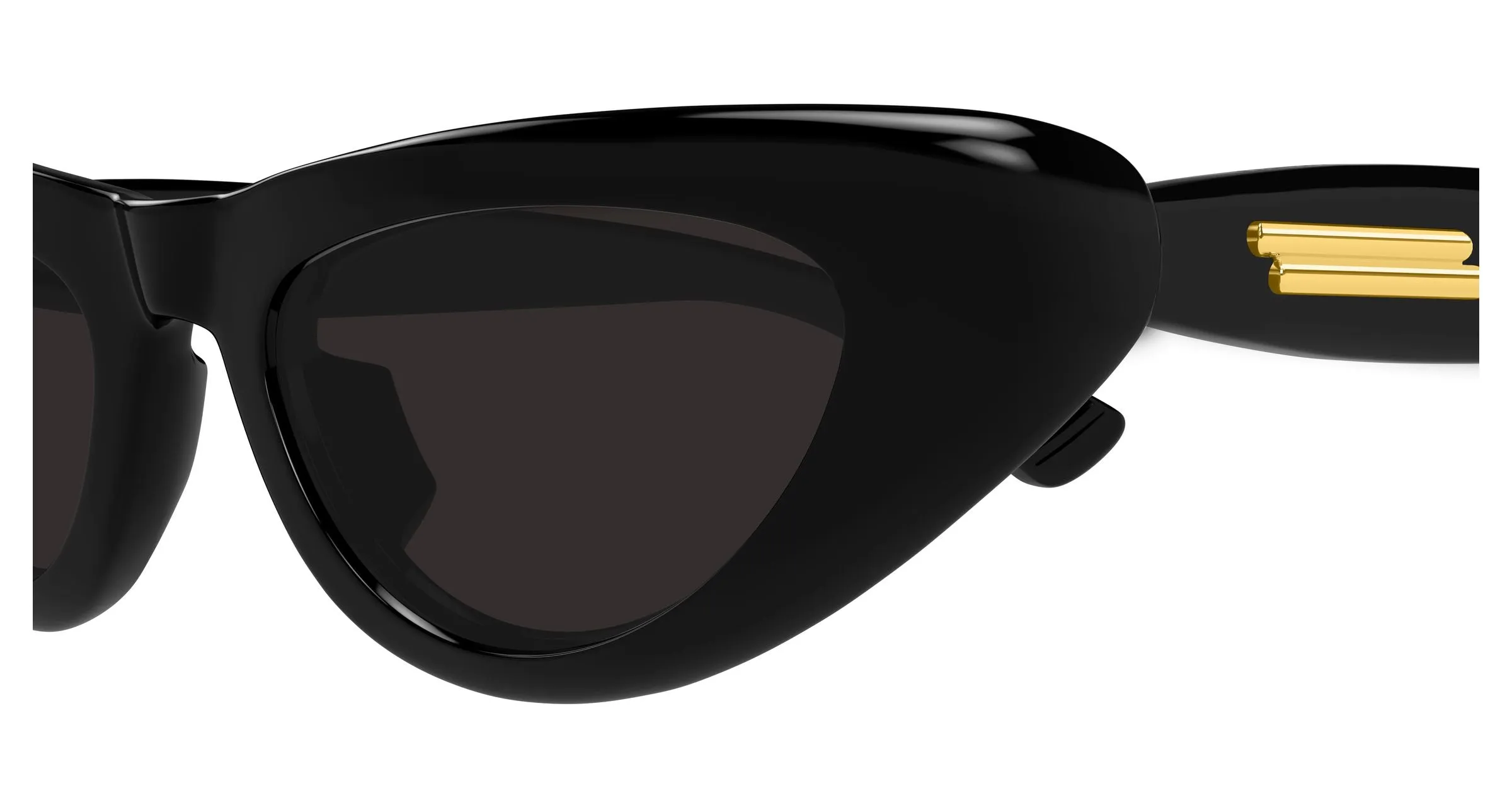 Bottega Veneta BV1450S 001 Occhiali da sole Acetato Nero Grigio Cat Eye - immagine 3