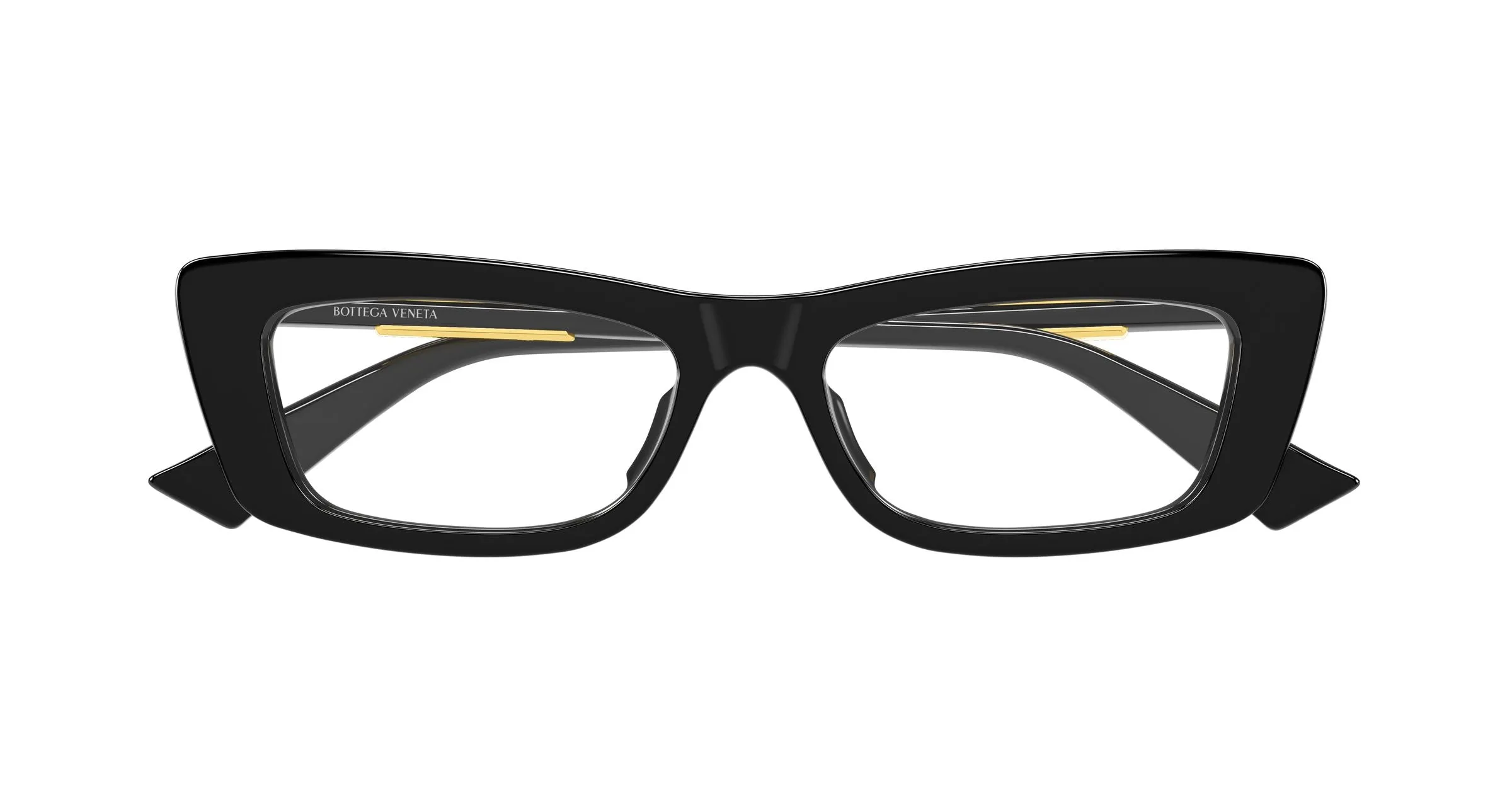 Bottega Veneta BV1449O 006 Montature da vista Acetato Nero Trasparente Squadrata - immagine 2