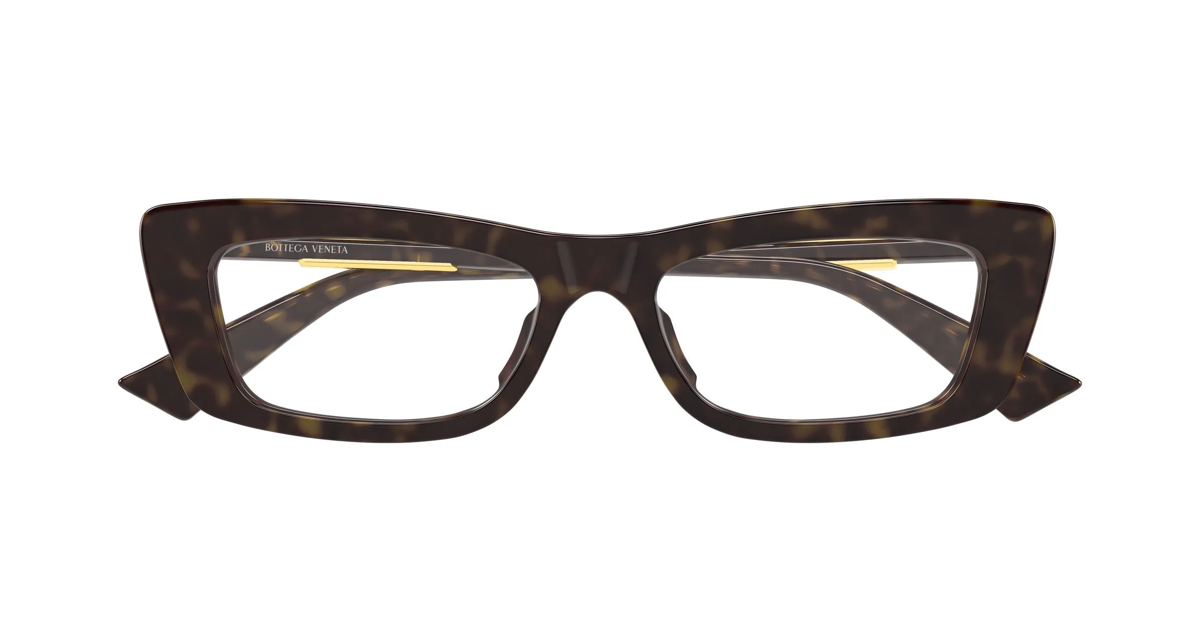 Bottega Veneta BV1449O 002 Montature da vista Acetato Havana Trasparente Squadrata - immagine 2