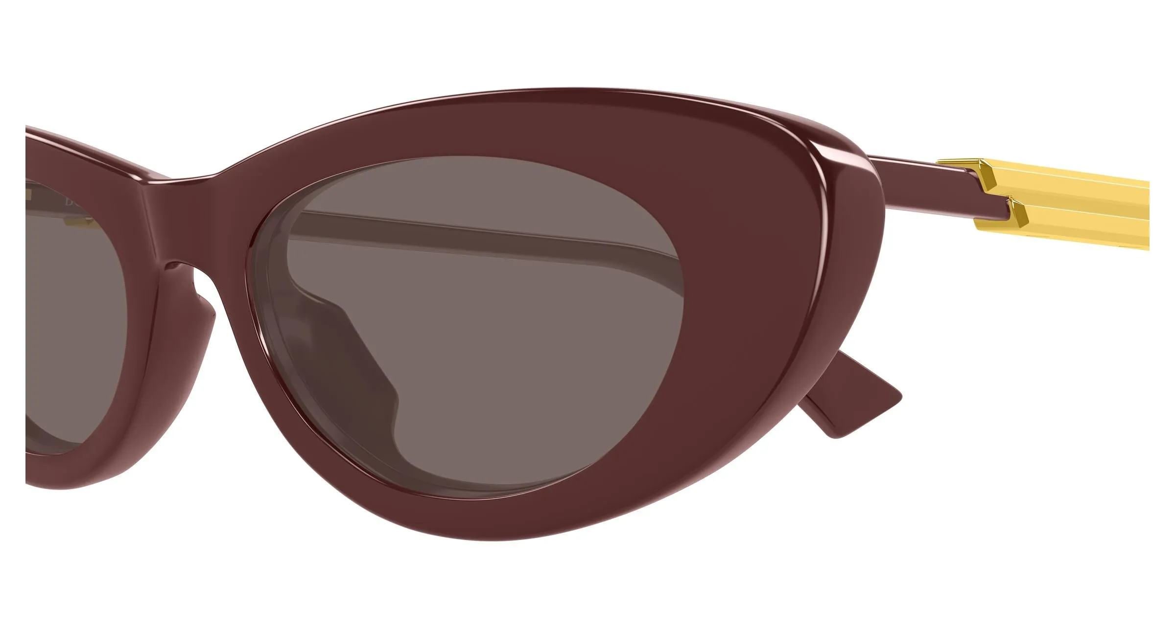 Bottega Veneta BV1447S 003 Occhiali da sole Acetato Bordeaux Marrone Cat Eye - immagine 3